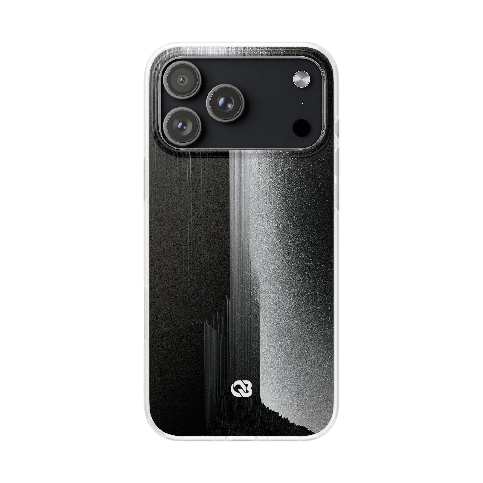 Black Lite Phone Case for iPhone - Brutalist Pixel Monolith