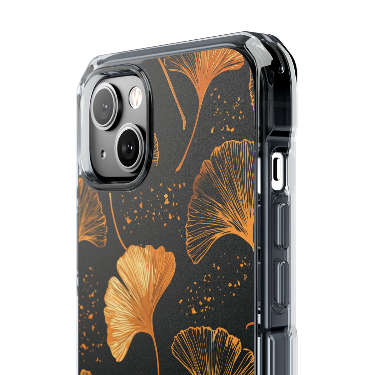 Gilded Ginkgo · Clear Impact Magnetic Phone Case for iPhone · Gold