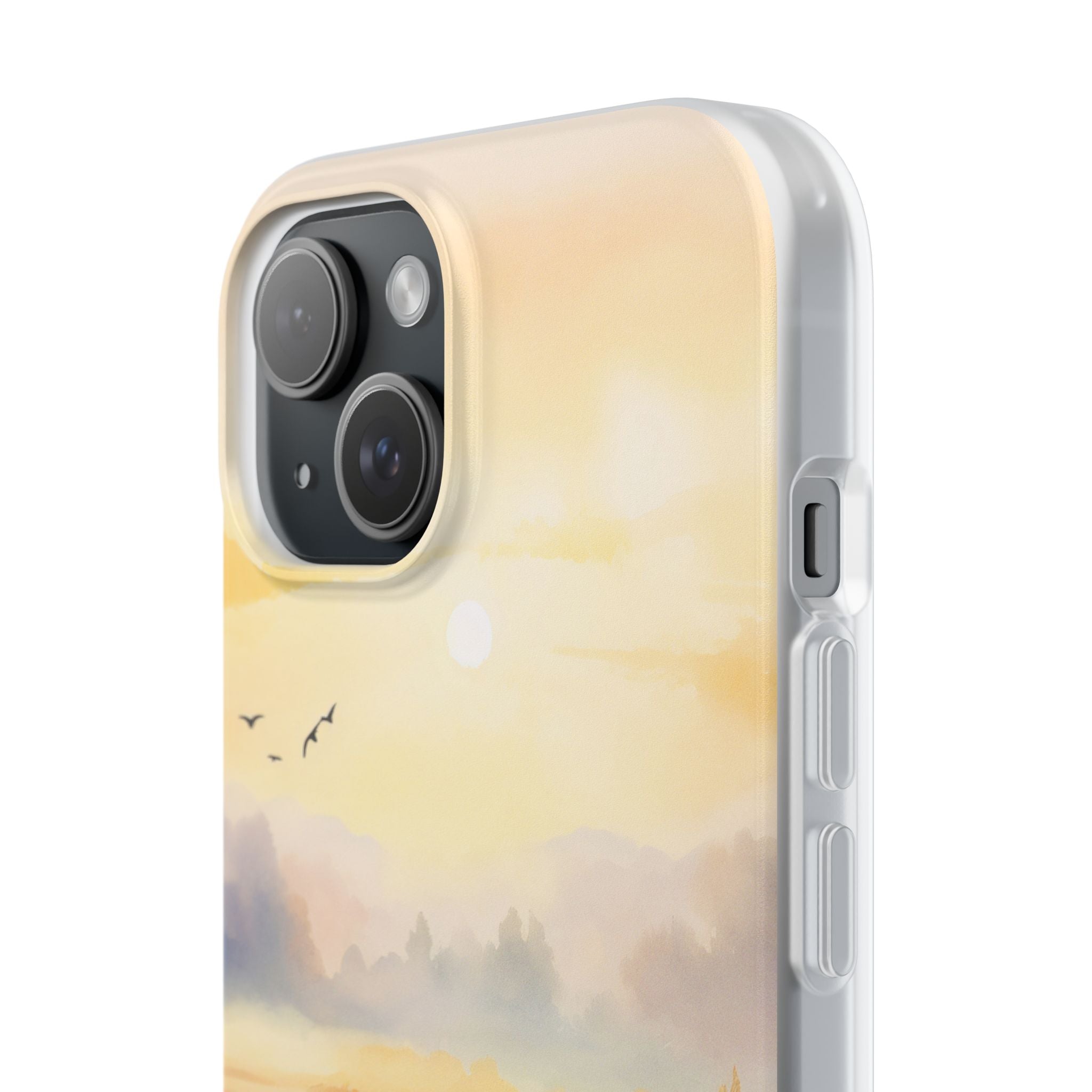 Leuchtender Sonnenaufgang iPhone 15 Case - Soft