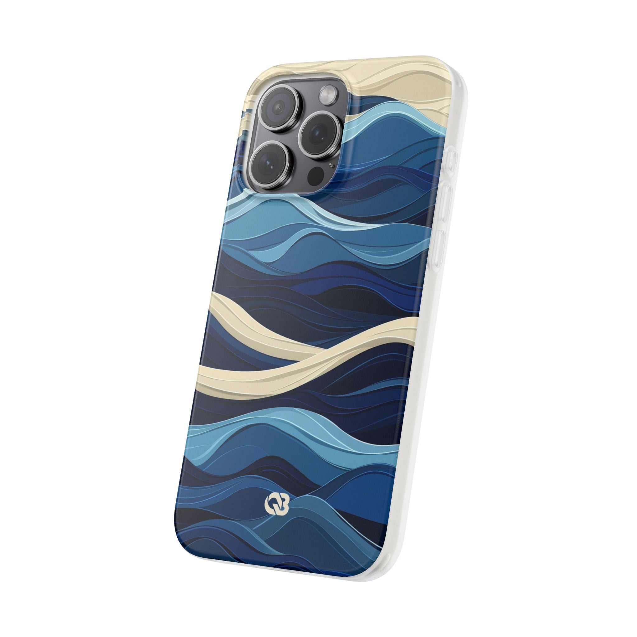 Cobalt Coast Layers · Soft Phone Case for iPhone