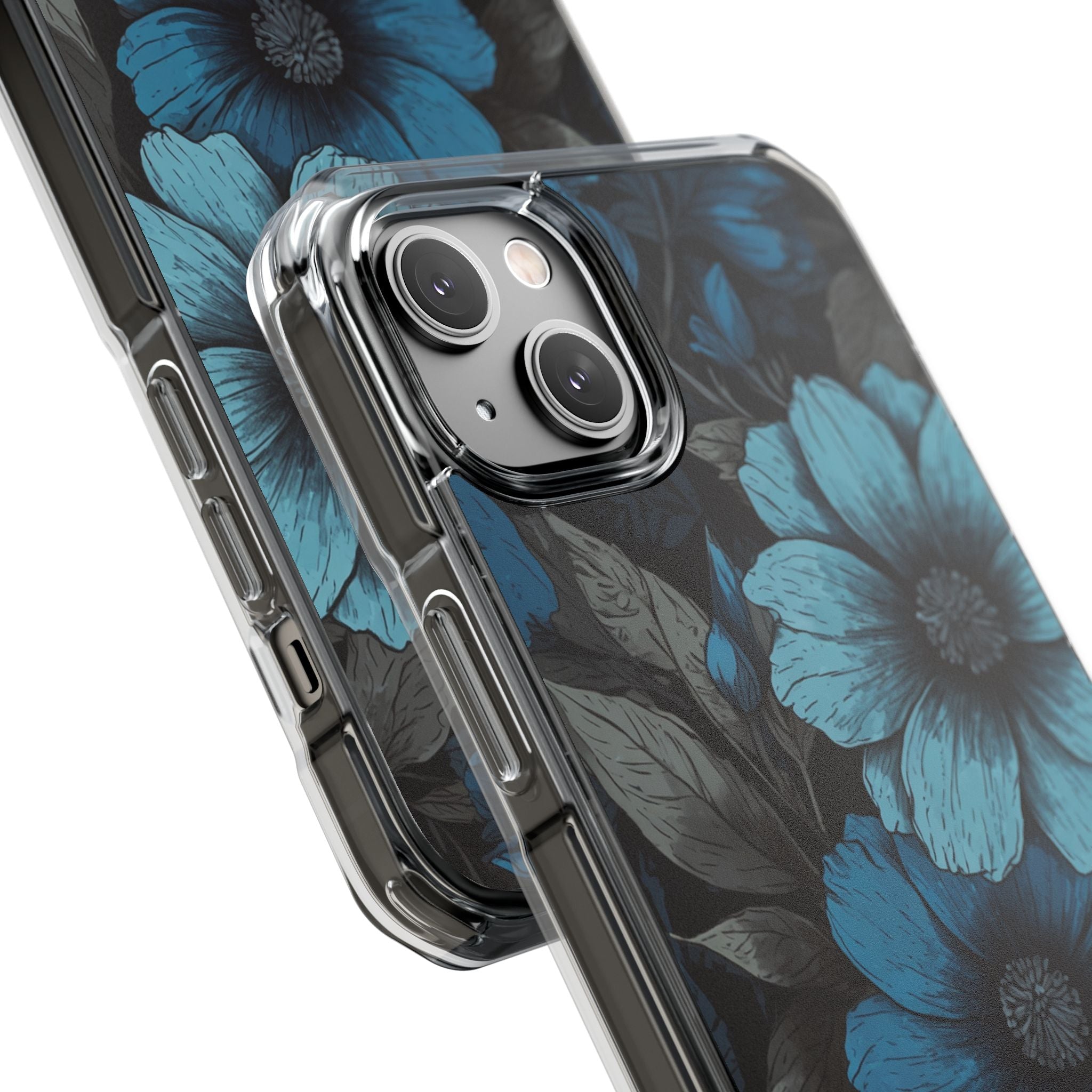 Obsidian Blue Petals · Impact Telefoncover til iPhone · Magsafe