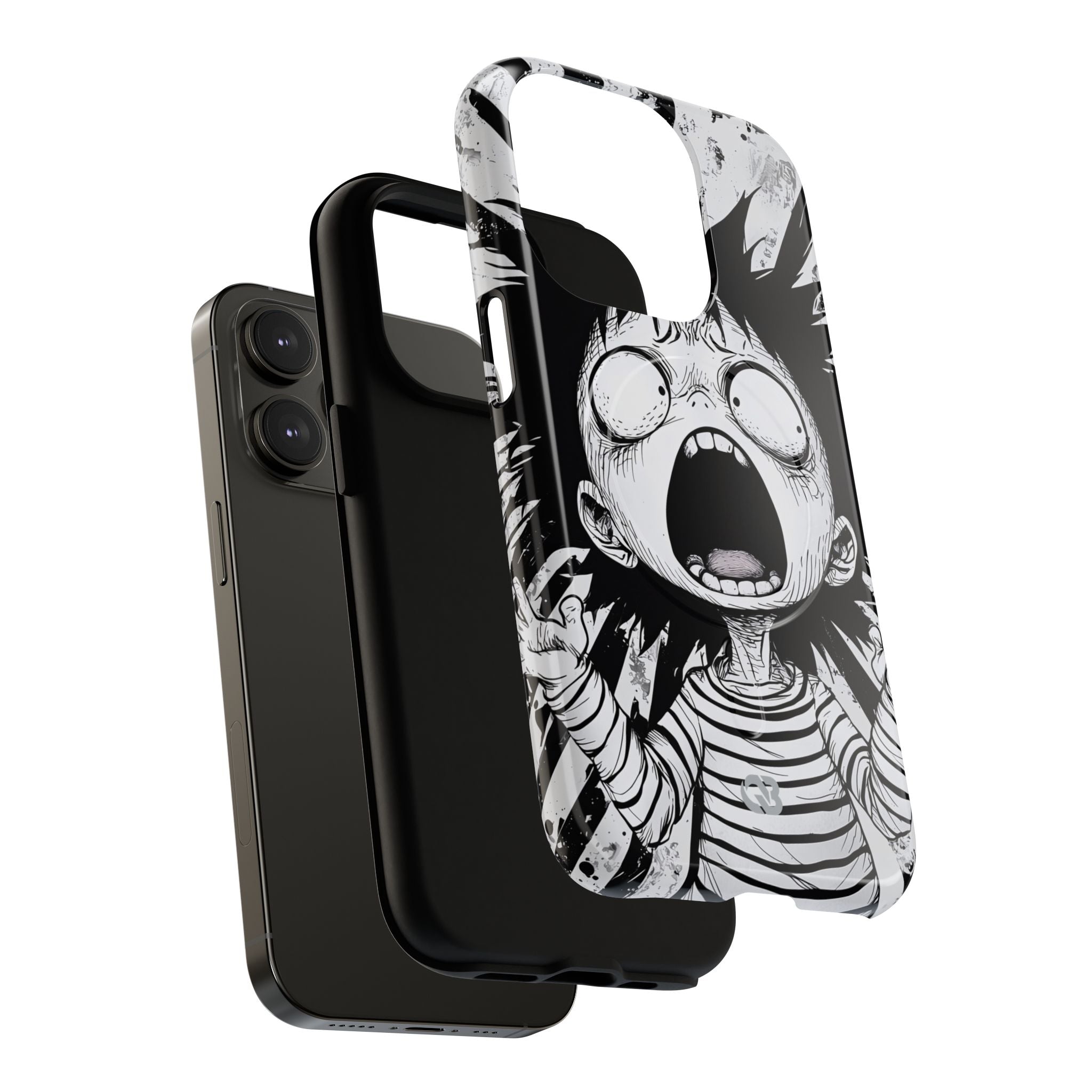 Chaotic Monochrome Scream · Tough+ Fundas para teléfono para iPhone · Magsafe