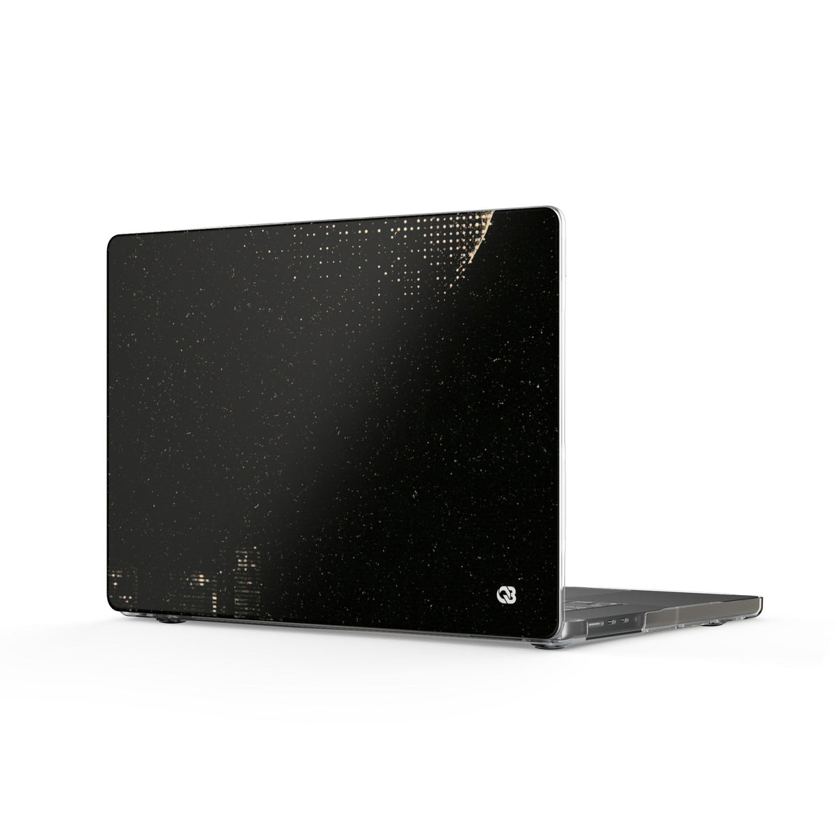 Lunar Metropolis Nocturne · Clear Hard Case for MacBook · Black