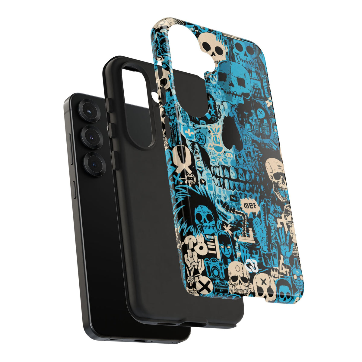 Electric Skull Graffiti · Tough Phone Case for Samsung · Blue