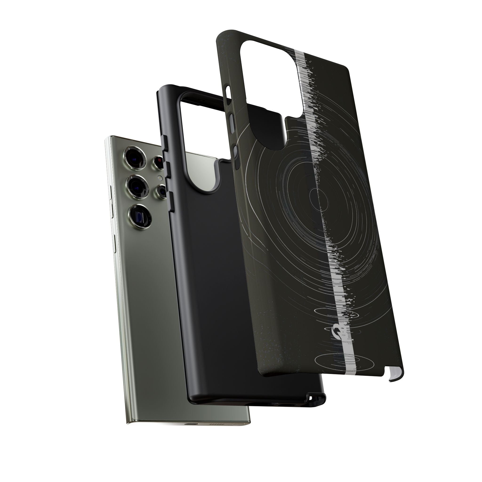 Black Tough Phone Case for Samsung - Obsidian Orbital Signal