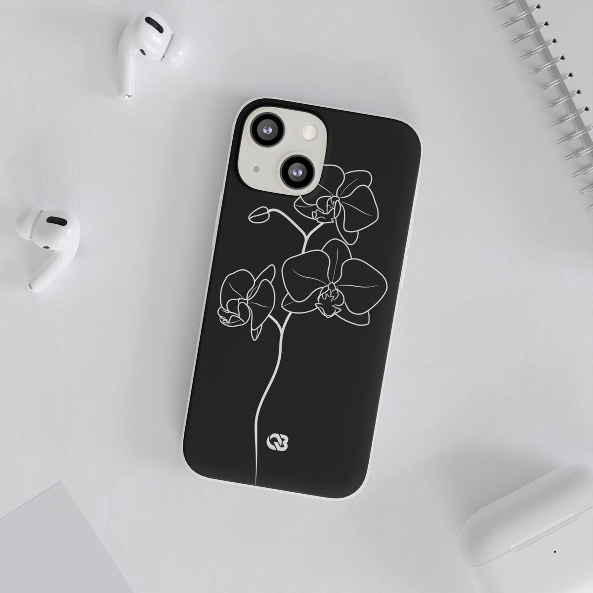 Midnight Orchid · Lite Phone Case for iPhone · Black