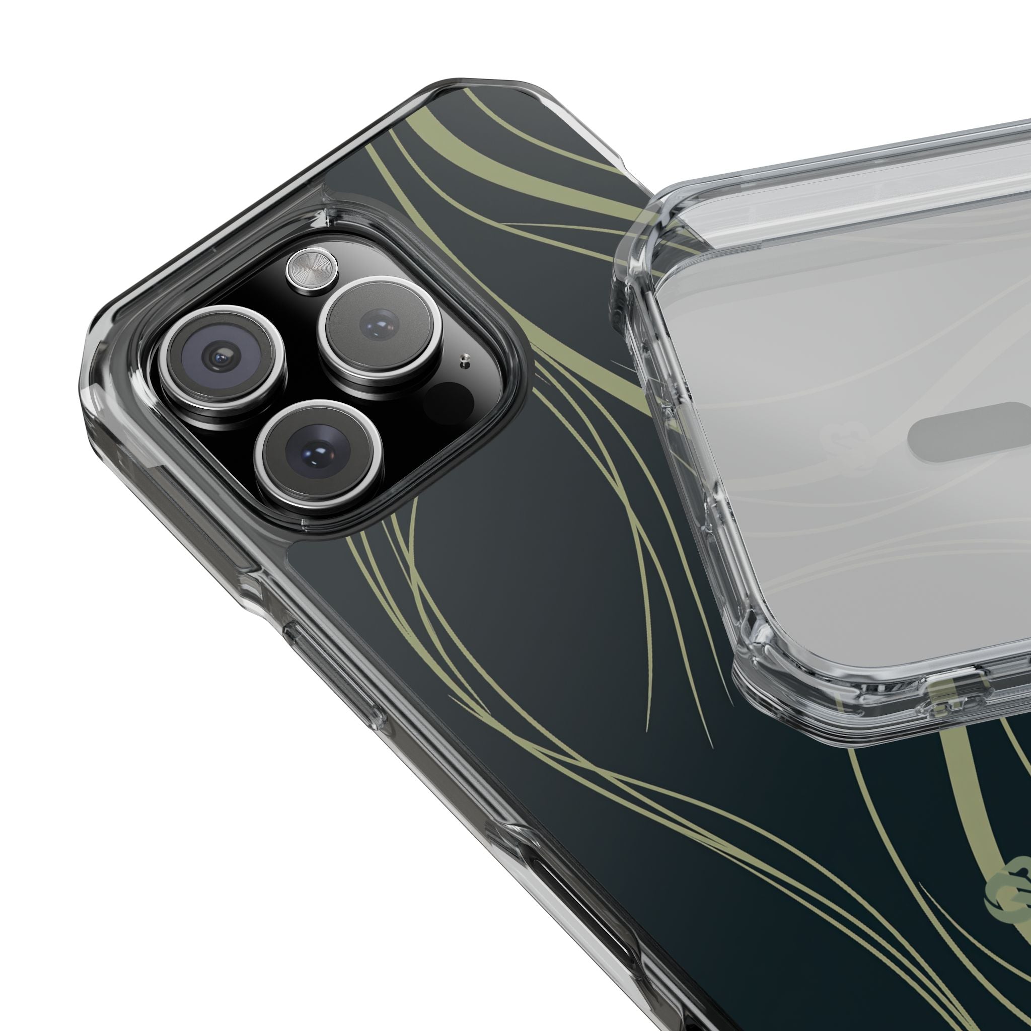 Green Impact MagSafe Phone Case for iPhone - Obsidian Sage Flow