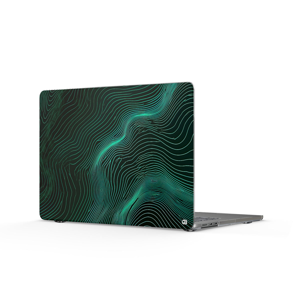 Emerald Topo Ridge · Clear Hard Case for MacBook · Green