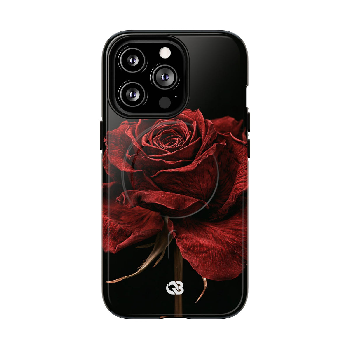 Crimson Noir Rose · Tough 2.0 Magnetic Phone Case for iPhone · Black