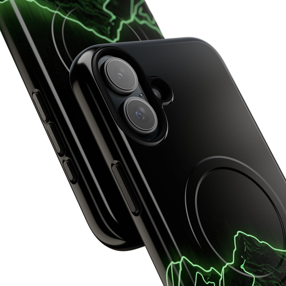Nordic Mountain Contour · Tough 2.0 Magnetic Phone Case for iPhone · Black