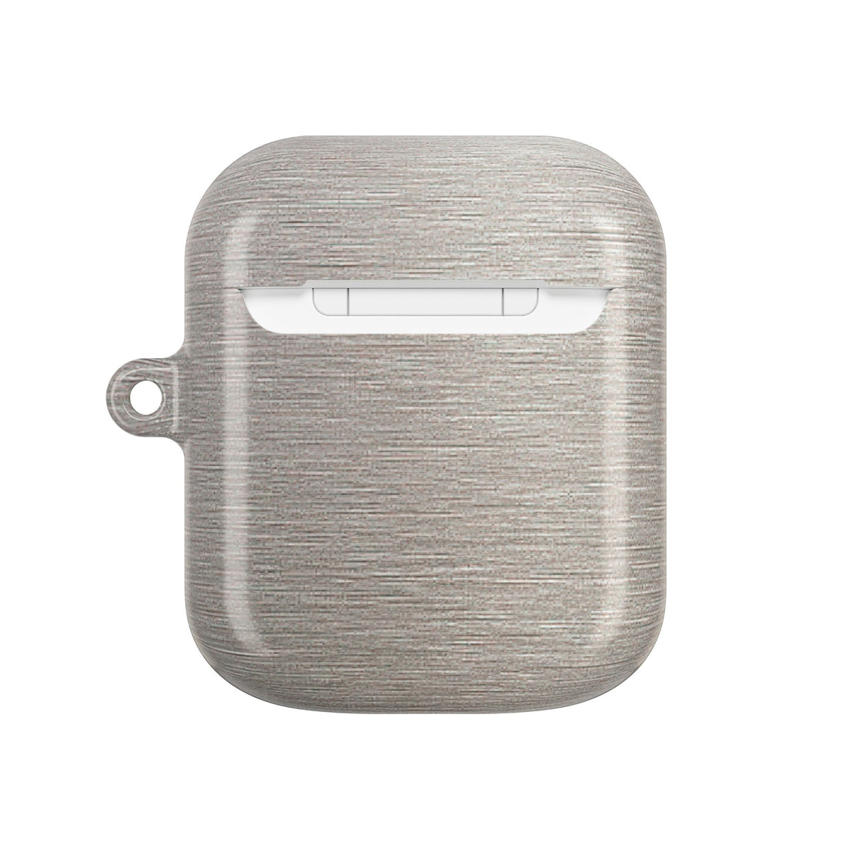 Brushed Silver Alloy · Hard Case for AirPods & AirPods Pro · Silver