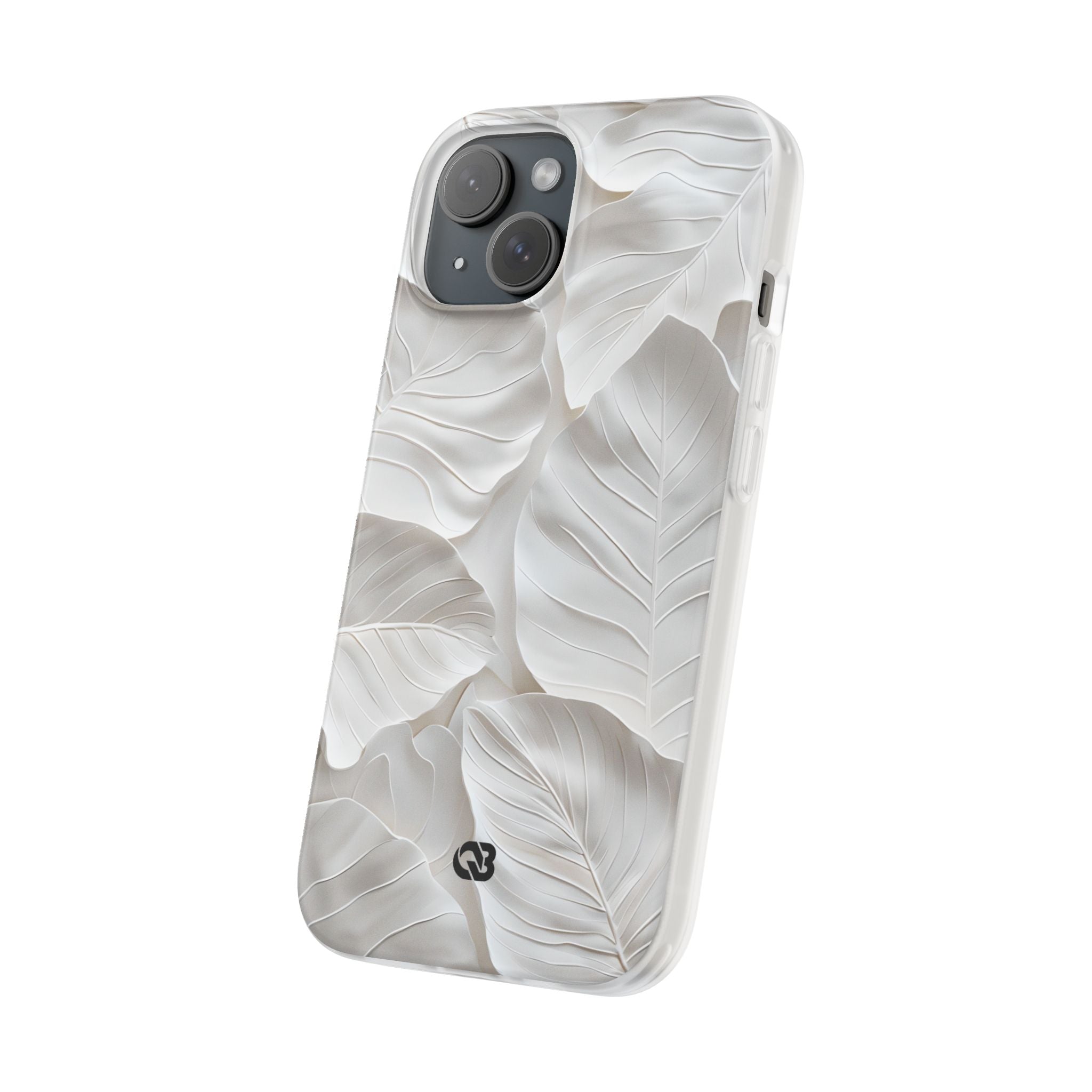 Sculpted Ivory Leaves · Soft Phone Case for iPhone