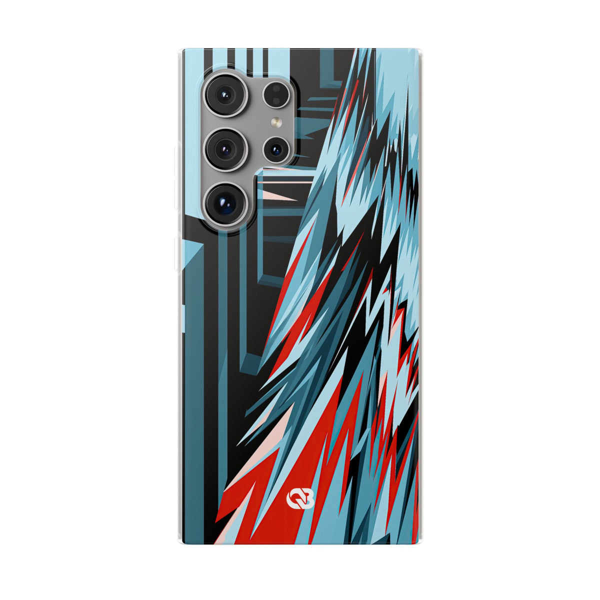 Blue Lite Phone Case for Samsung - Glitch Peak Cyan
