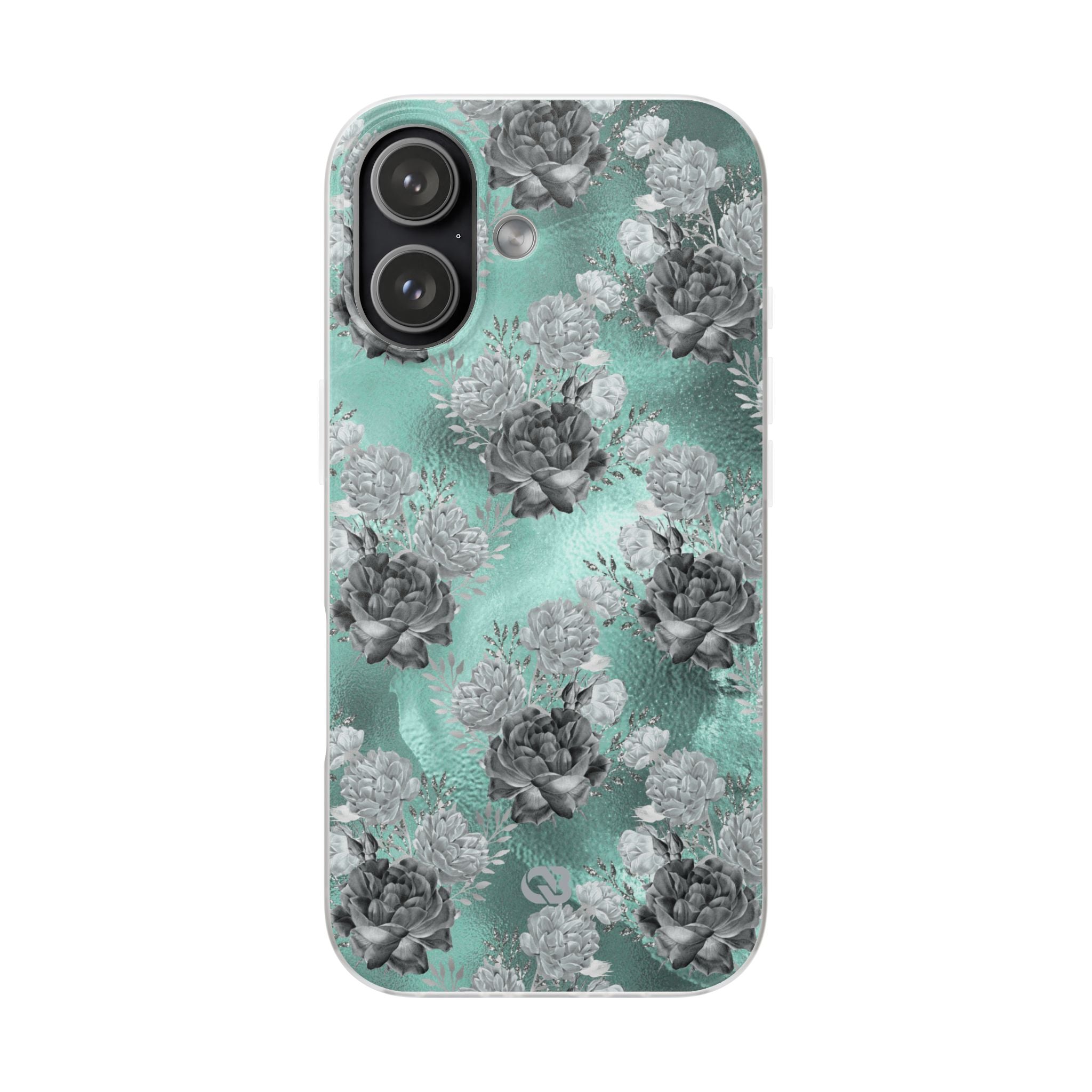 Frost Mint Floral · Soft Handyhülle für iPhone