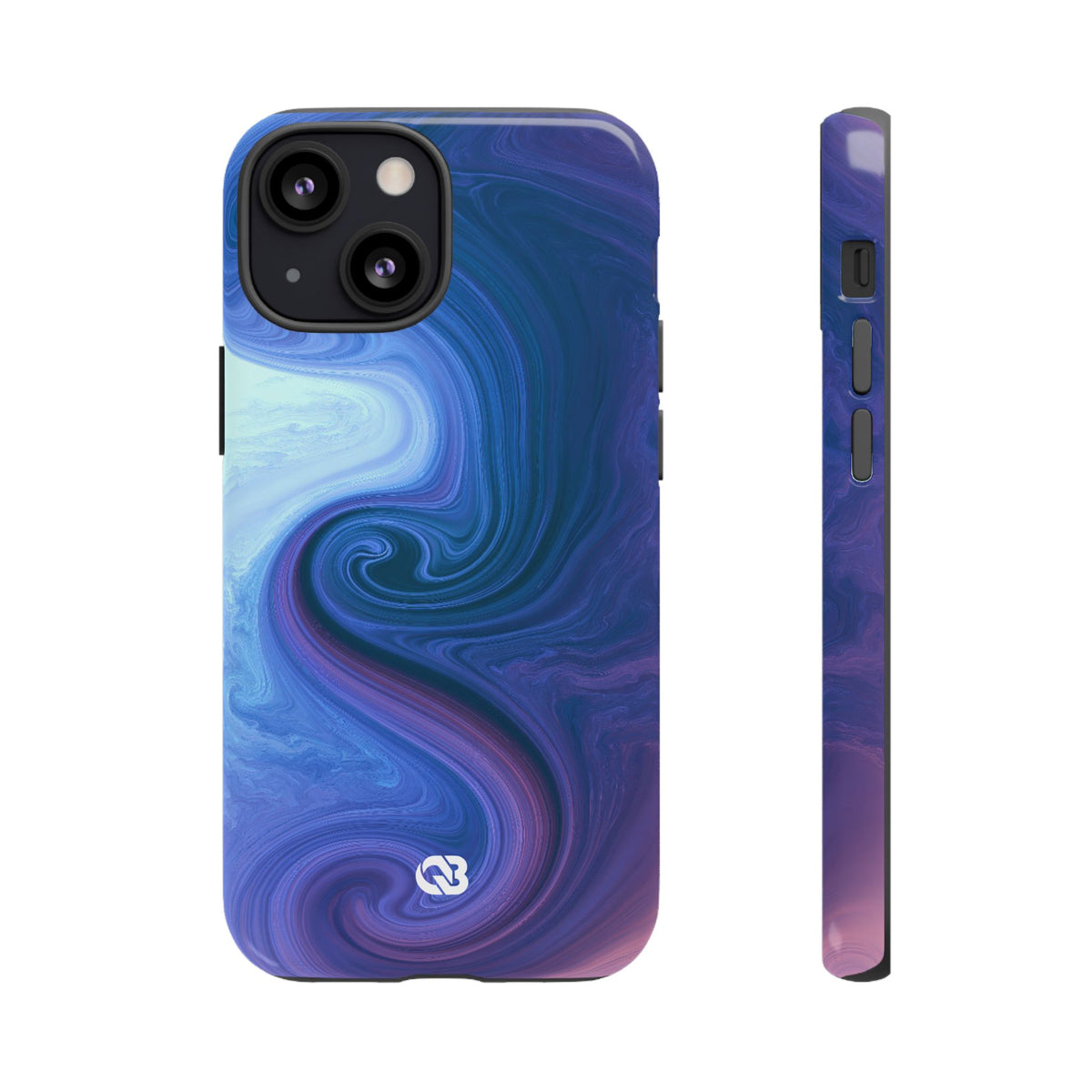 Azure Fluid Swirl · Tough Phone Case for iPhone · Blue