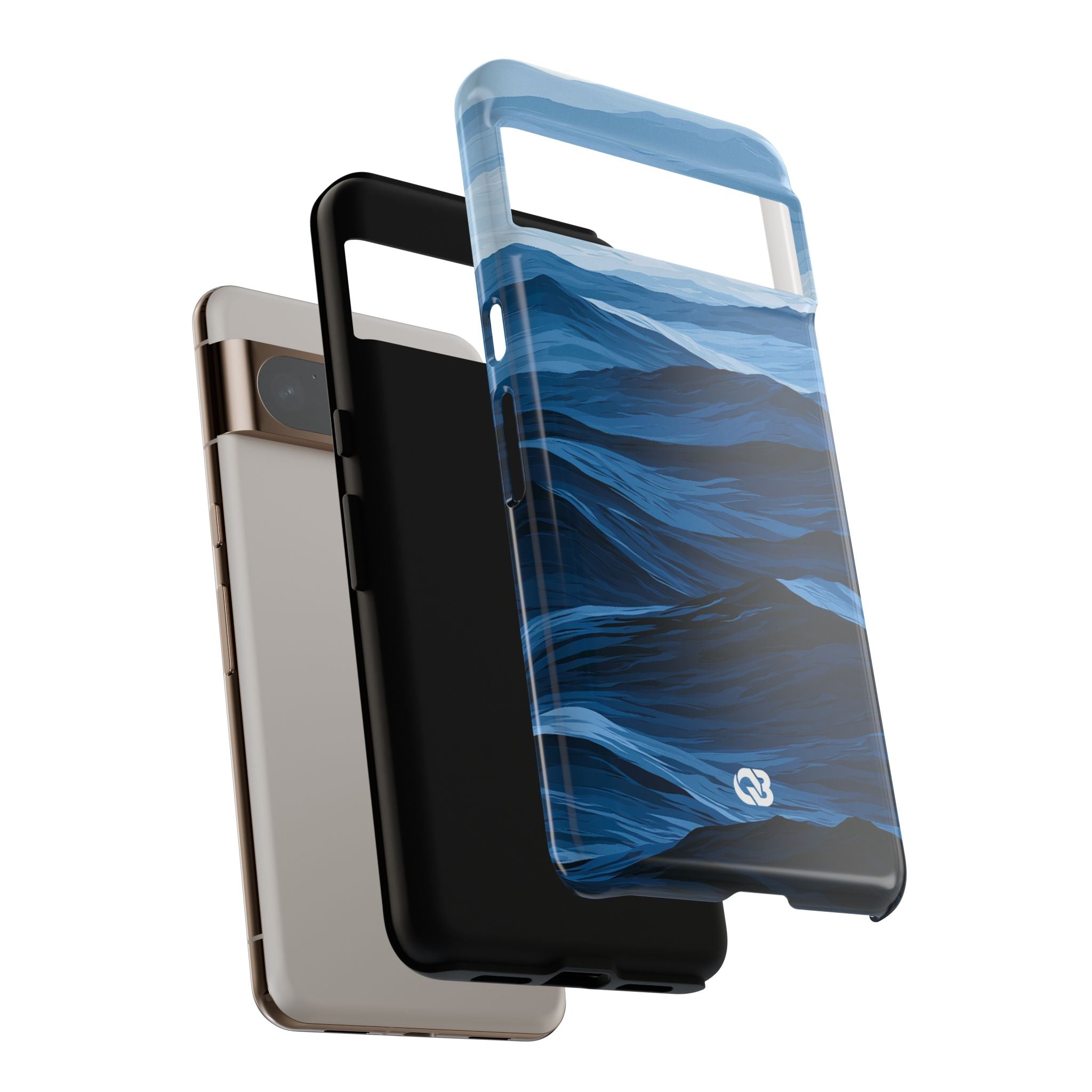 Blue Tough Phone Case for Google Pixel - Cobalt Ridge Tides