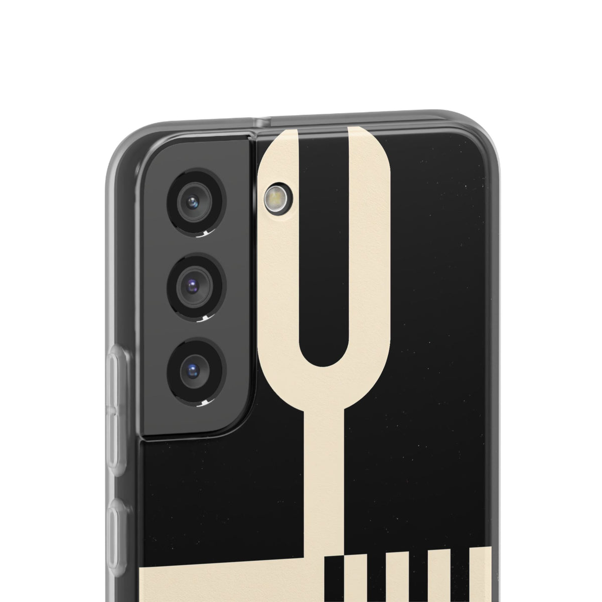 Black Lite Phone Case for Samsung - Ivory Signal Grid