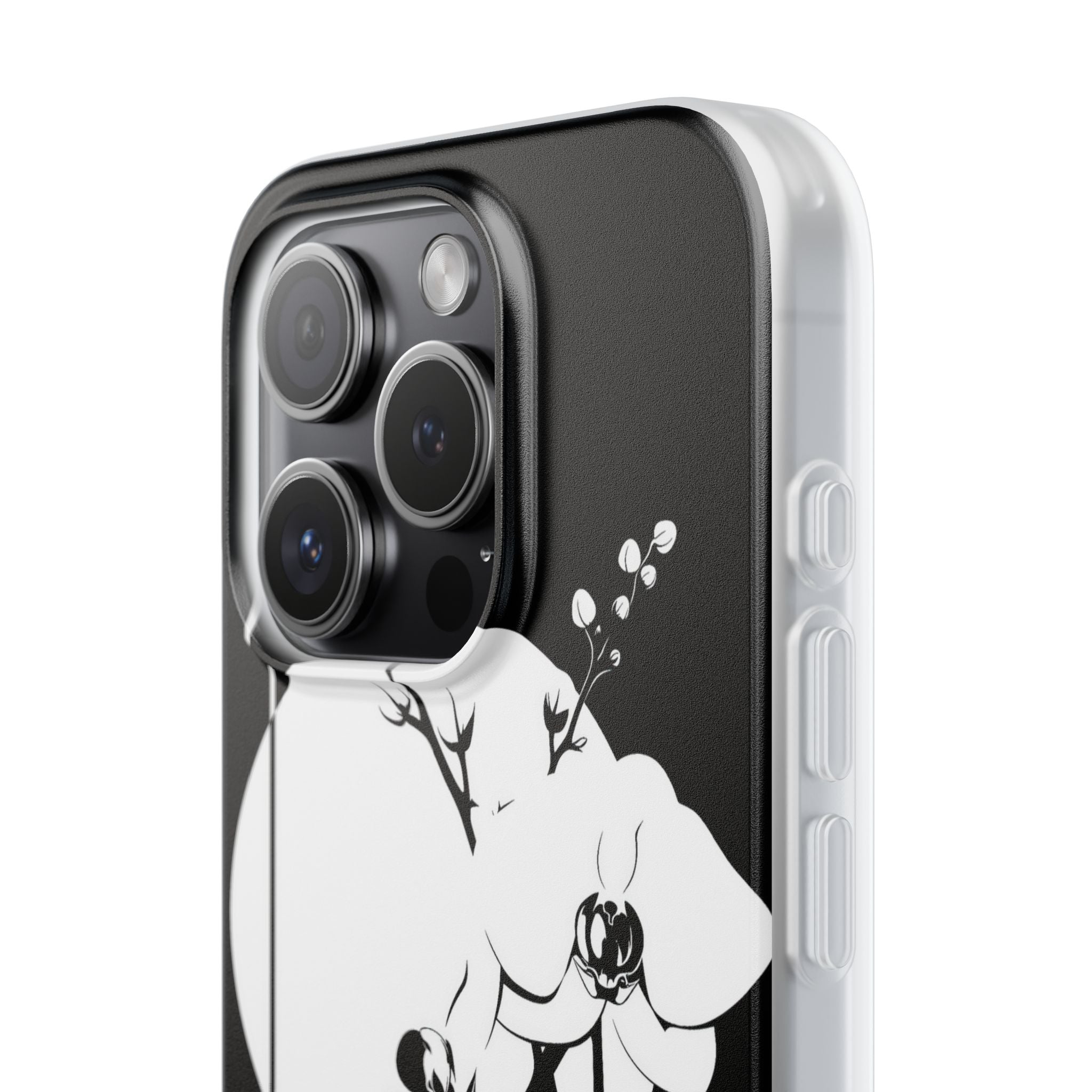 Black Lite Phone Case for iPhone - Lunar Orchid Grid