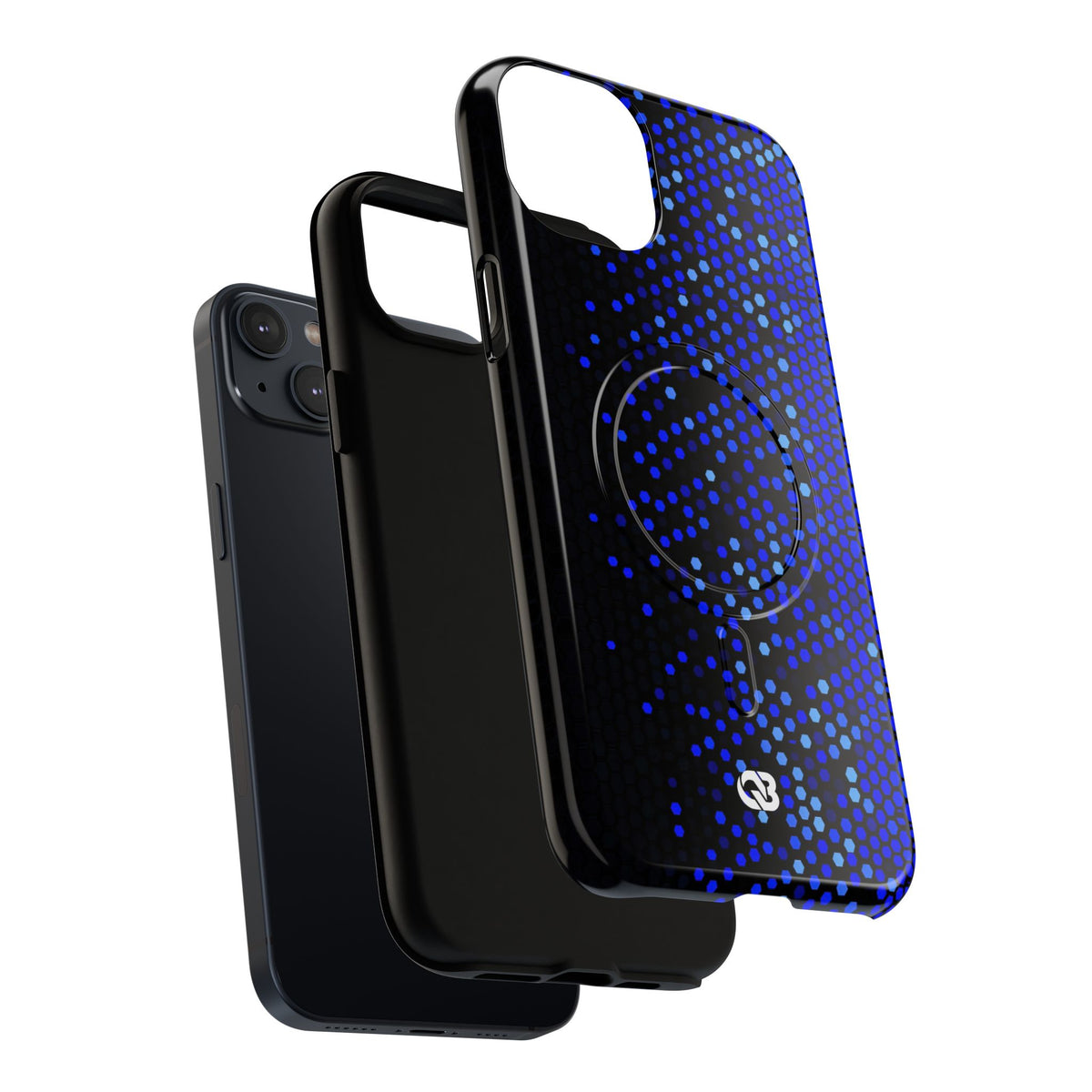Cobalt Hex Dispersion · Tough 2.0 Magnetic Phone Case for iPhone · Blue