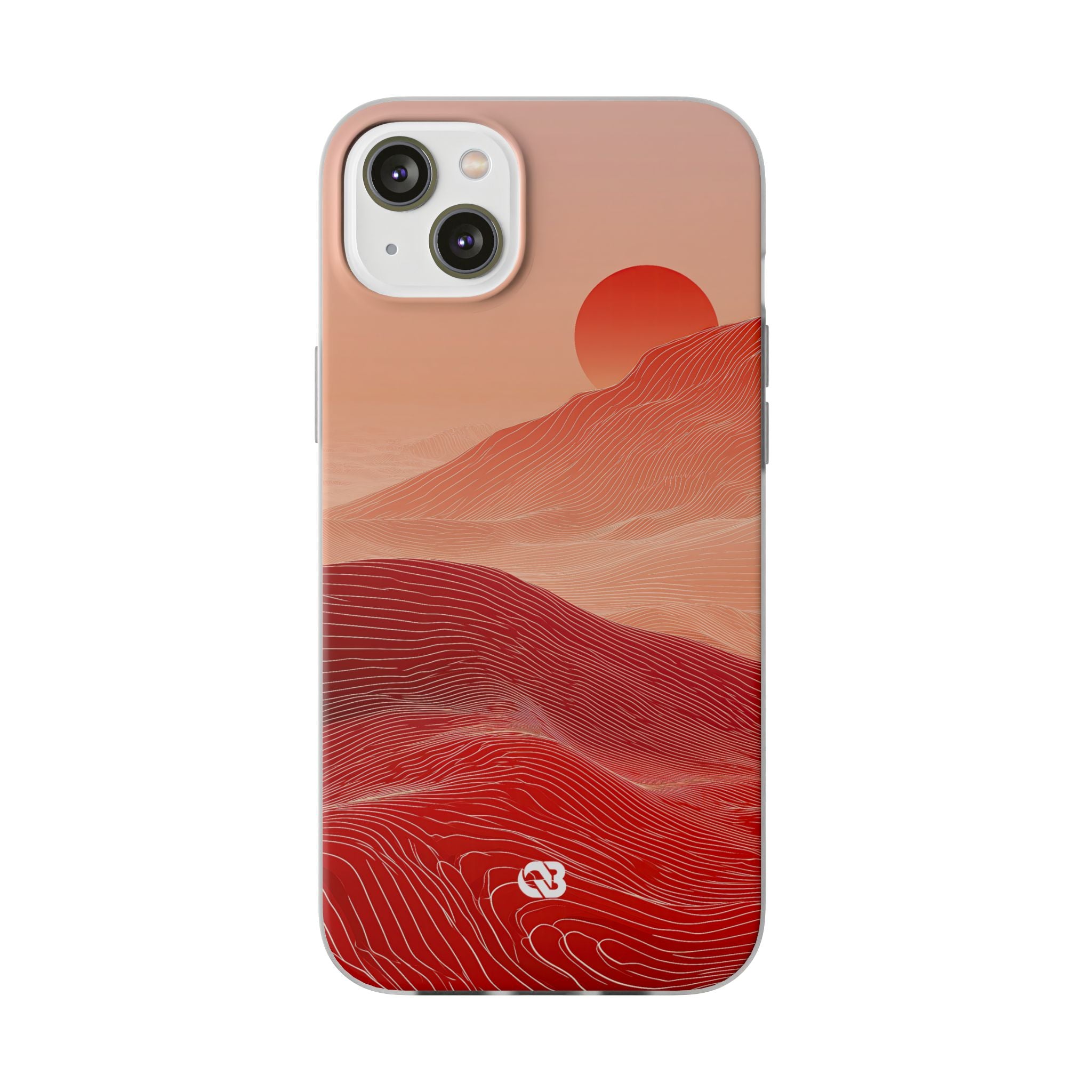Red Lite Phone Case for iPhone - Crimson Ridge Lines