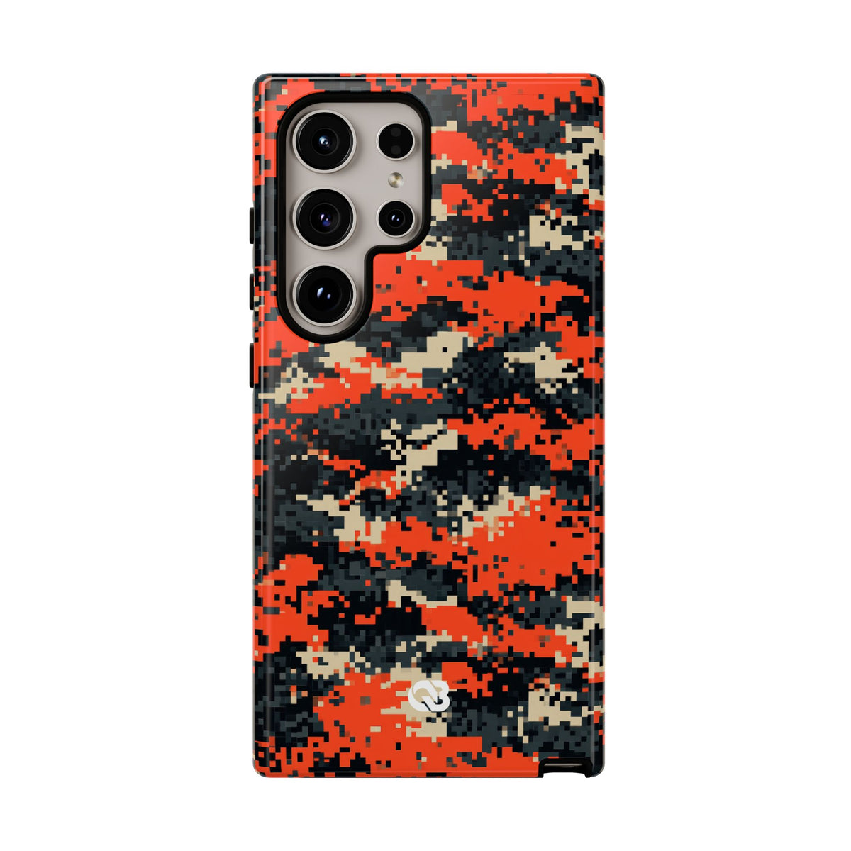 Signal Pixel Camo · Tough Phone Case for Samsung · Orange