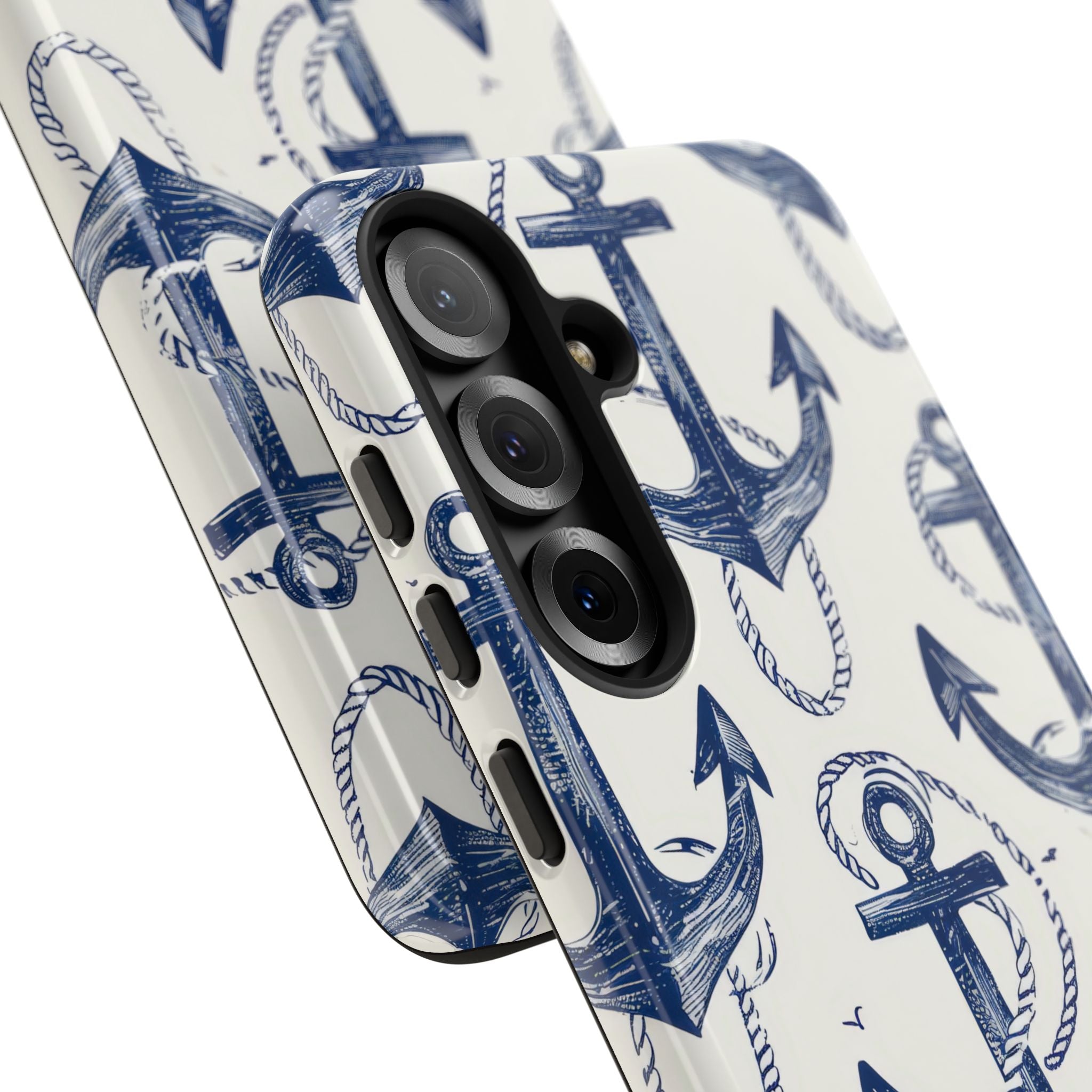 Laivastonsininen ankkurilenkki Samsung S25 Plus -kova suojakotelo