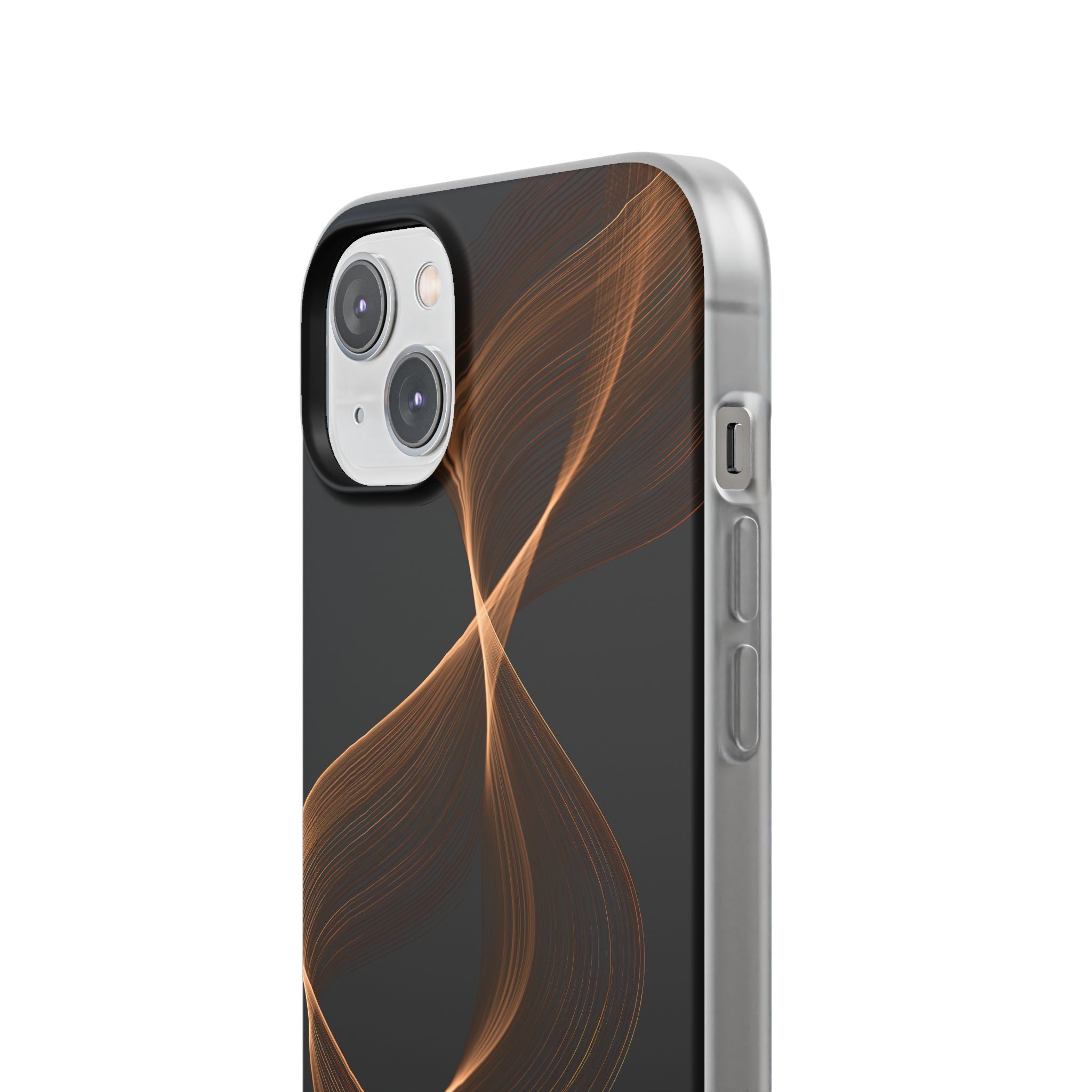 Brown Lite Phone Case for iPhone - Copper Silk Wave