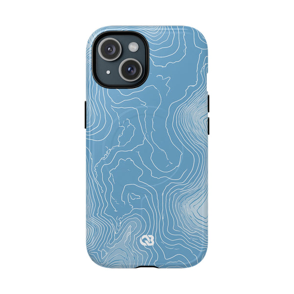Glacial Basin Topo · Tough 2.0 Magnetic Phone Case for iPhone · Blue