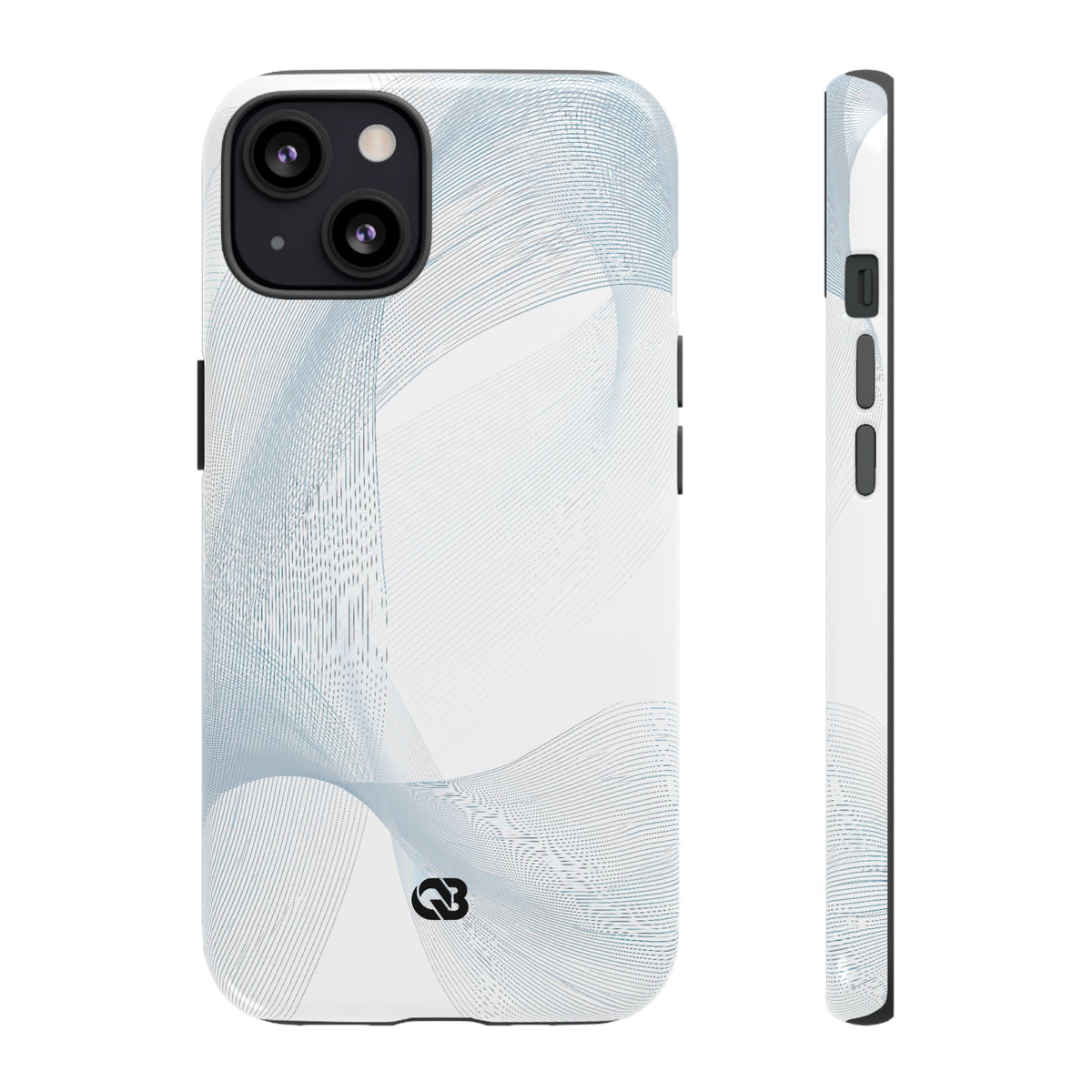 Glacial Contour Waves · Tough Phone Case for iPhone · White