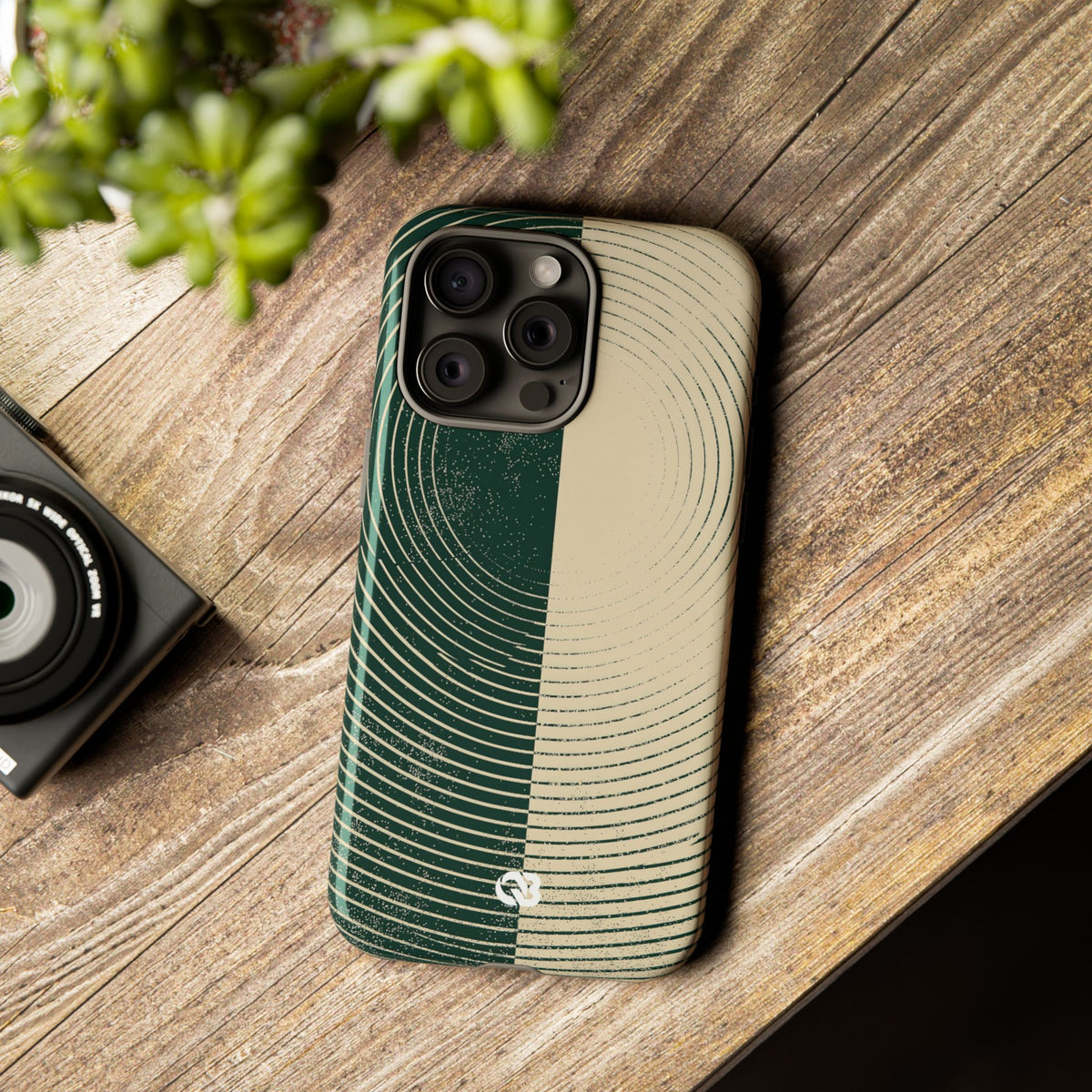 Concentric Duality · Tough Phone Case for iPhone · Green