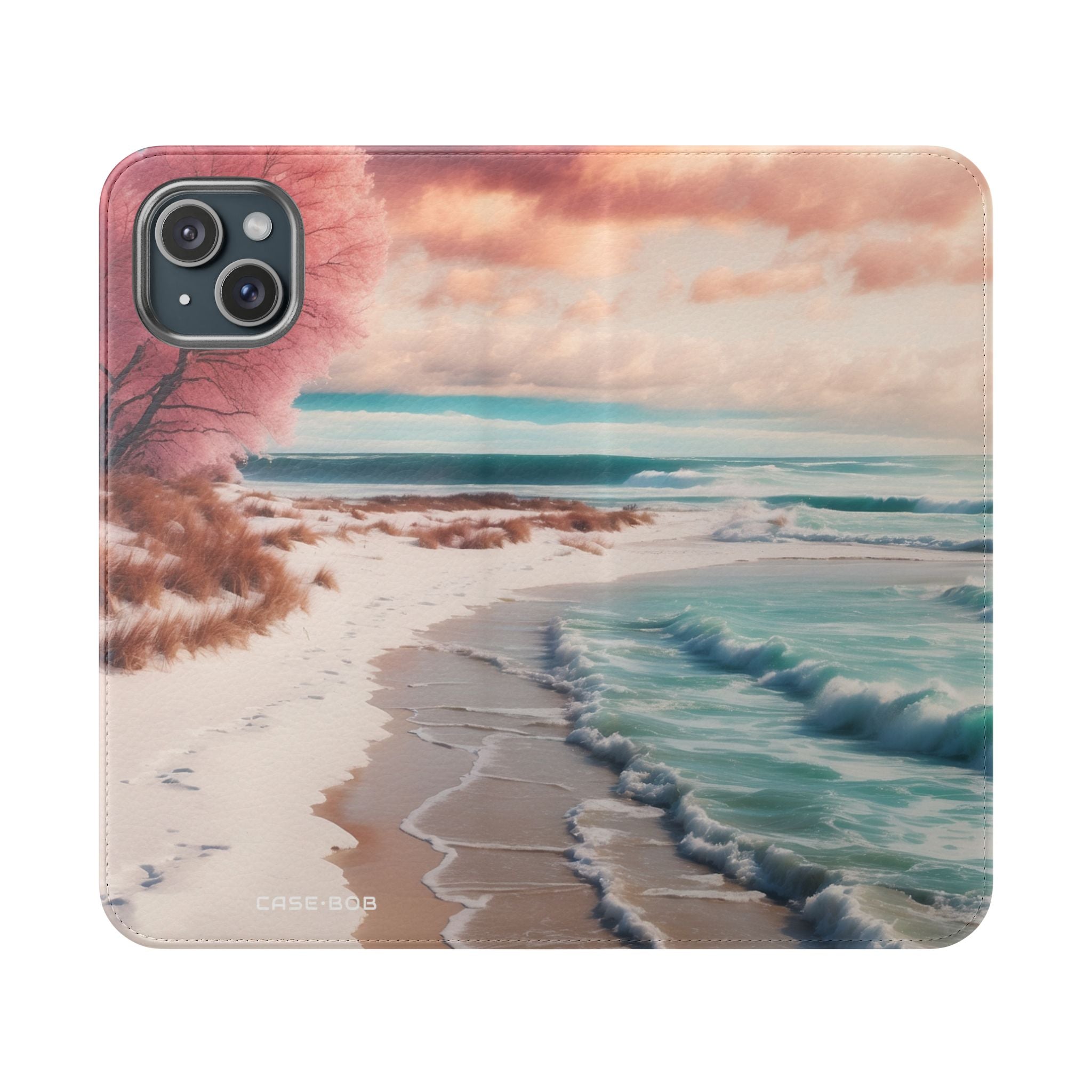 Pink Breeze Tree - iPhone 15 Plus Case - Wallet