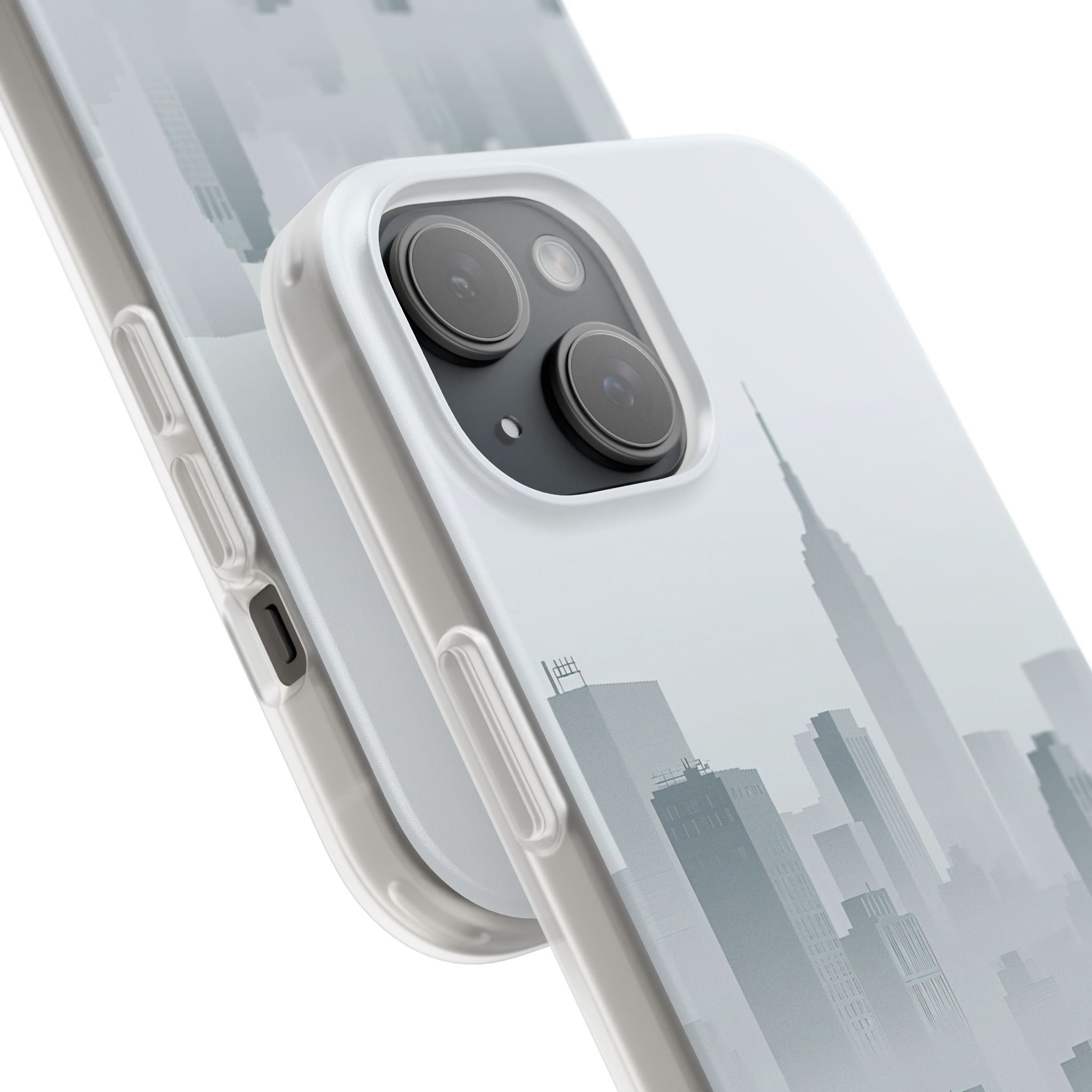 Grey Lite Phone Case for iPhone - Steel Mist Skyline