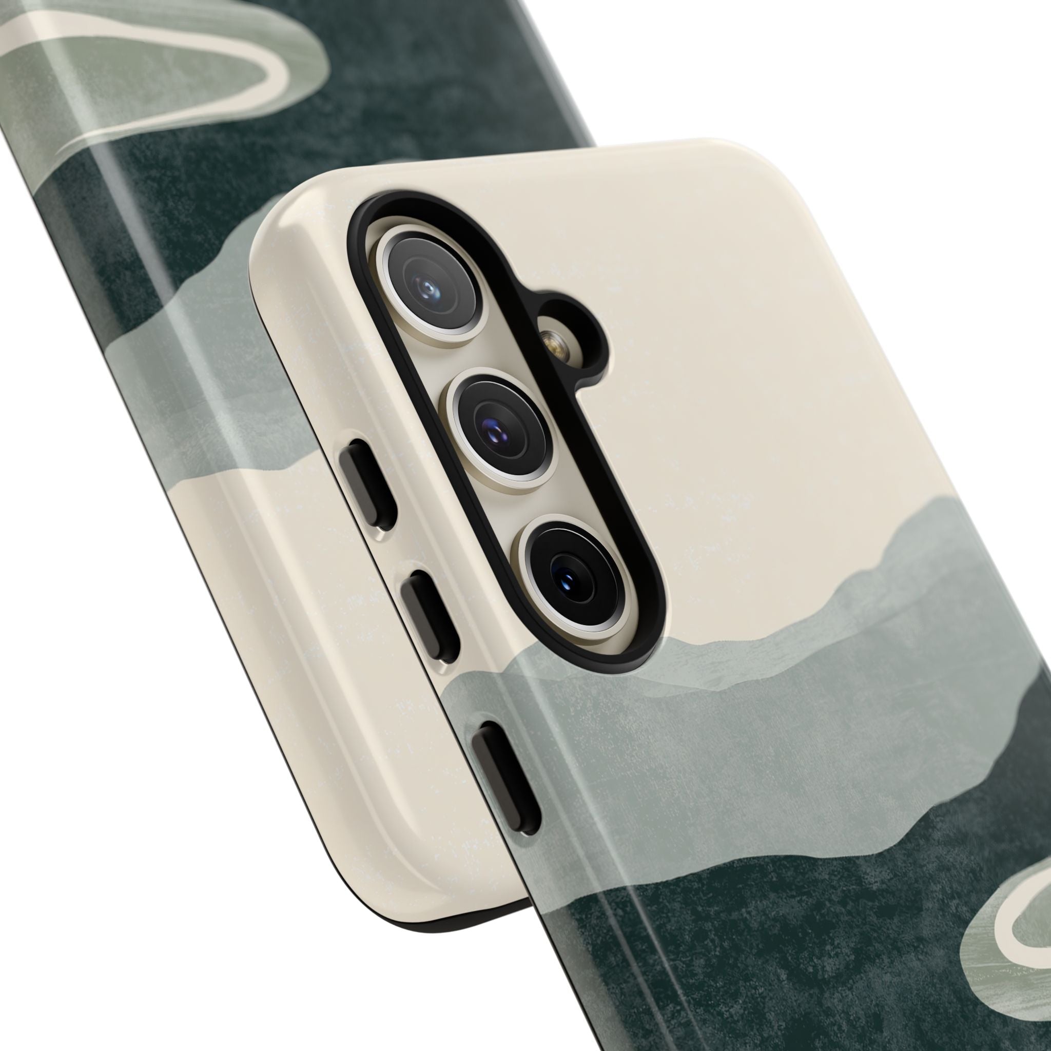 Green Tough Phone Case for Samsung - Misty Sage Valley