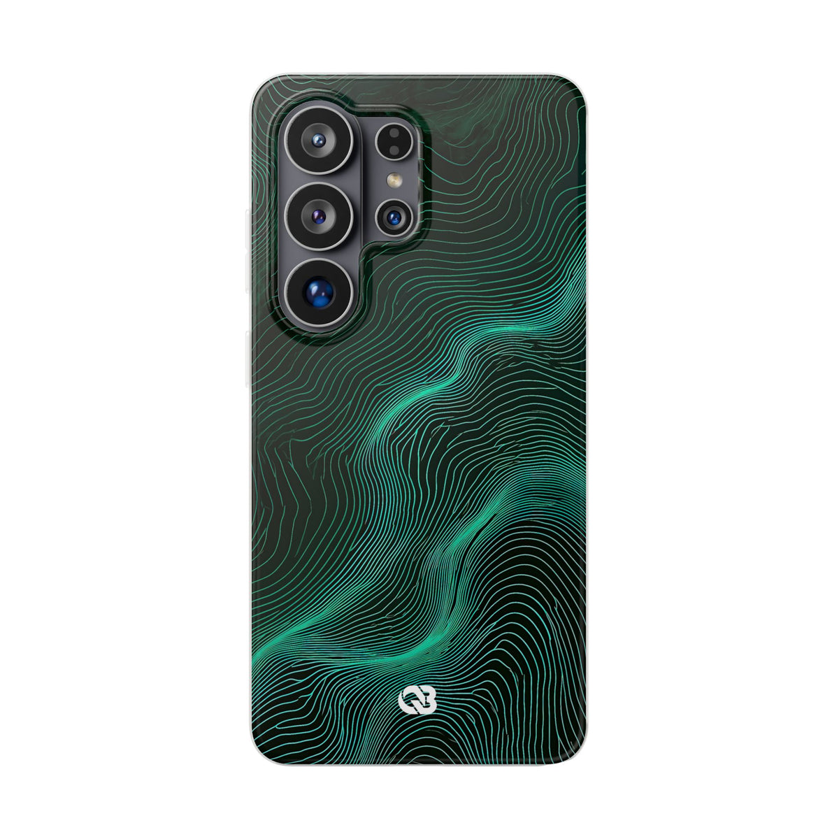 Teal Lite Phone Case for Samsung - Neon Jade Contour