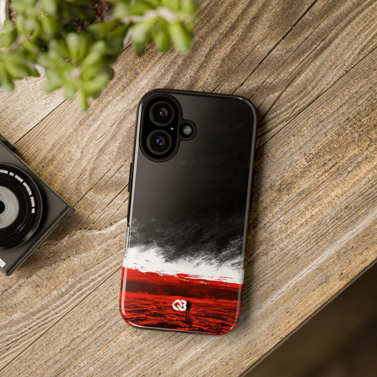 Crimson Horizon · Tough Phone Case for iPhone · Black
