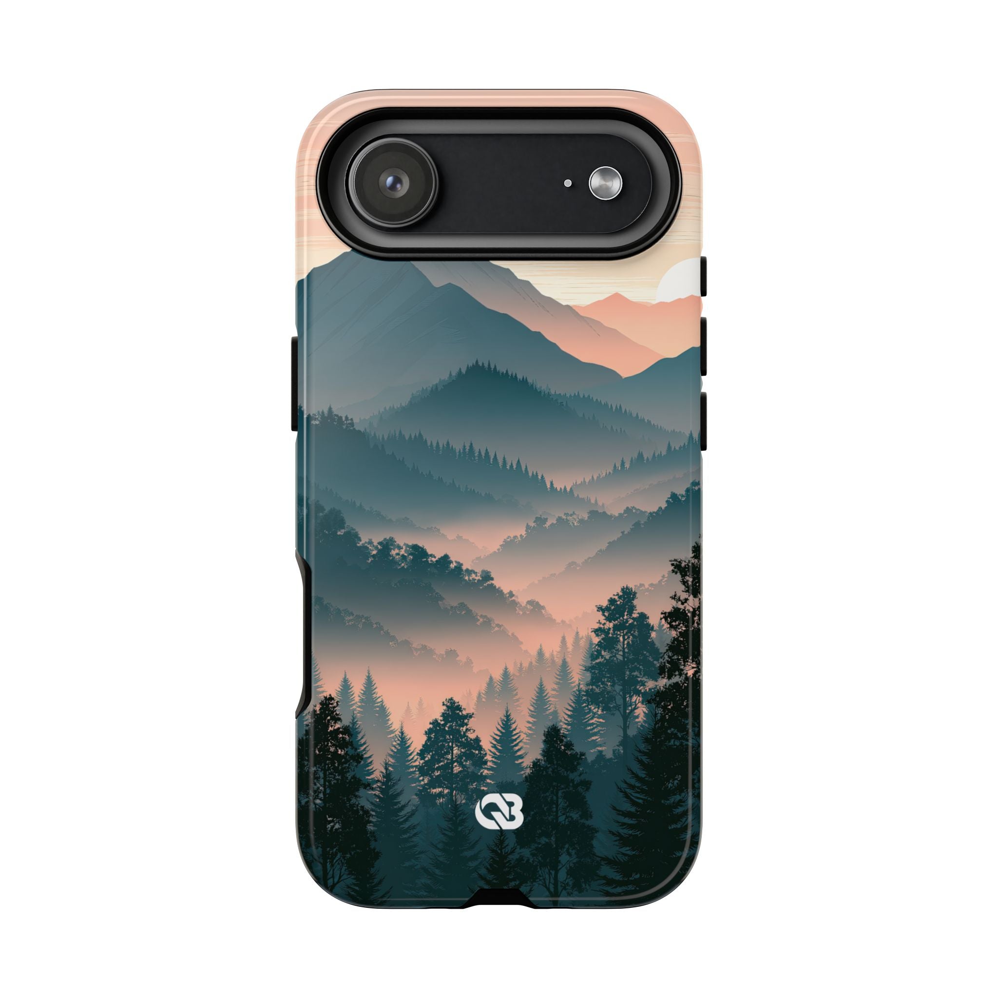 Teal Tough Phone Case for iPhone - Alpine Teal Horizon