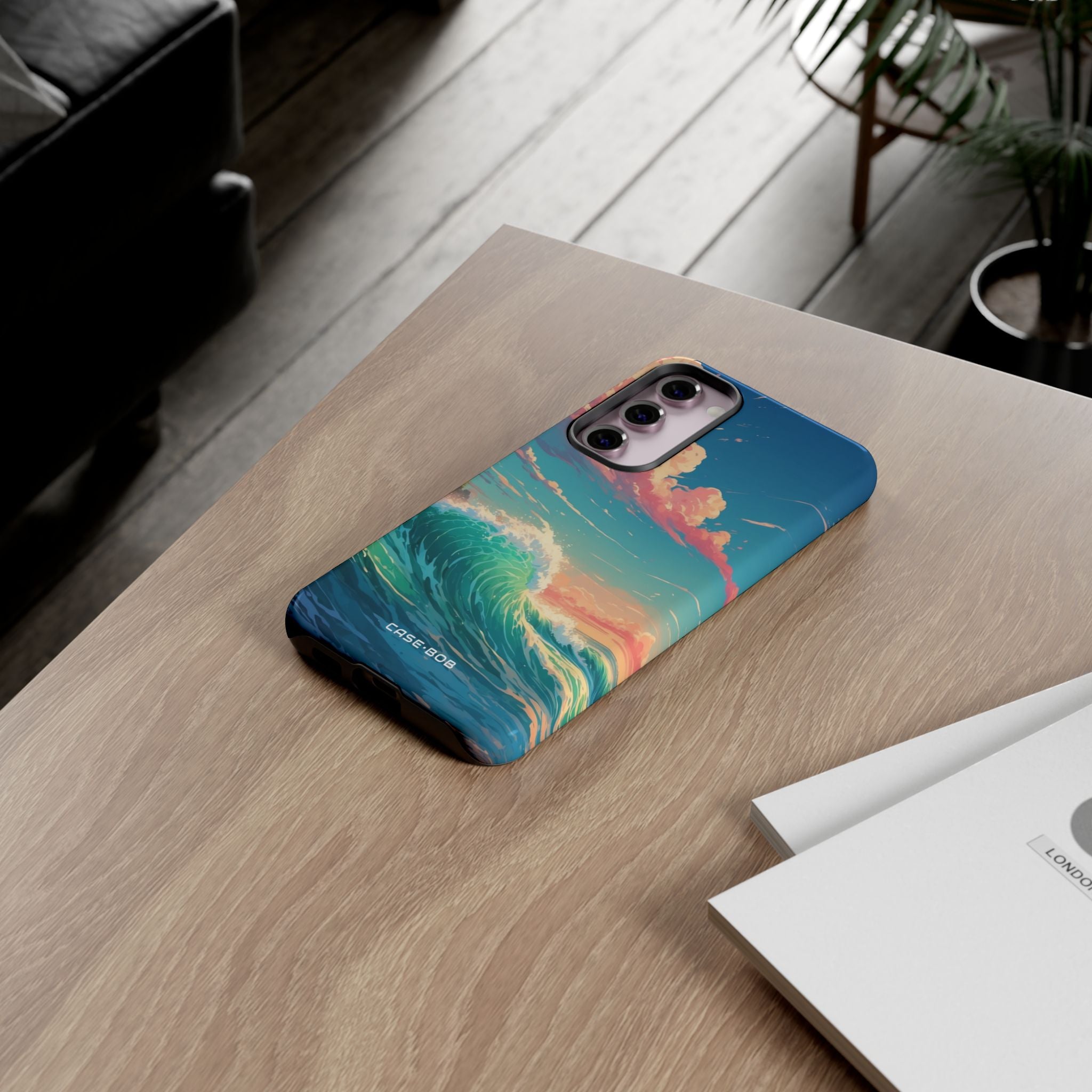 Turquoise Curl Samsung S23 Plus Case - Tough