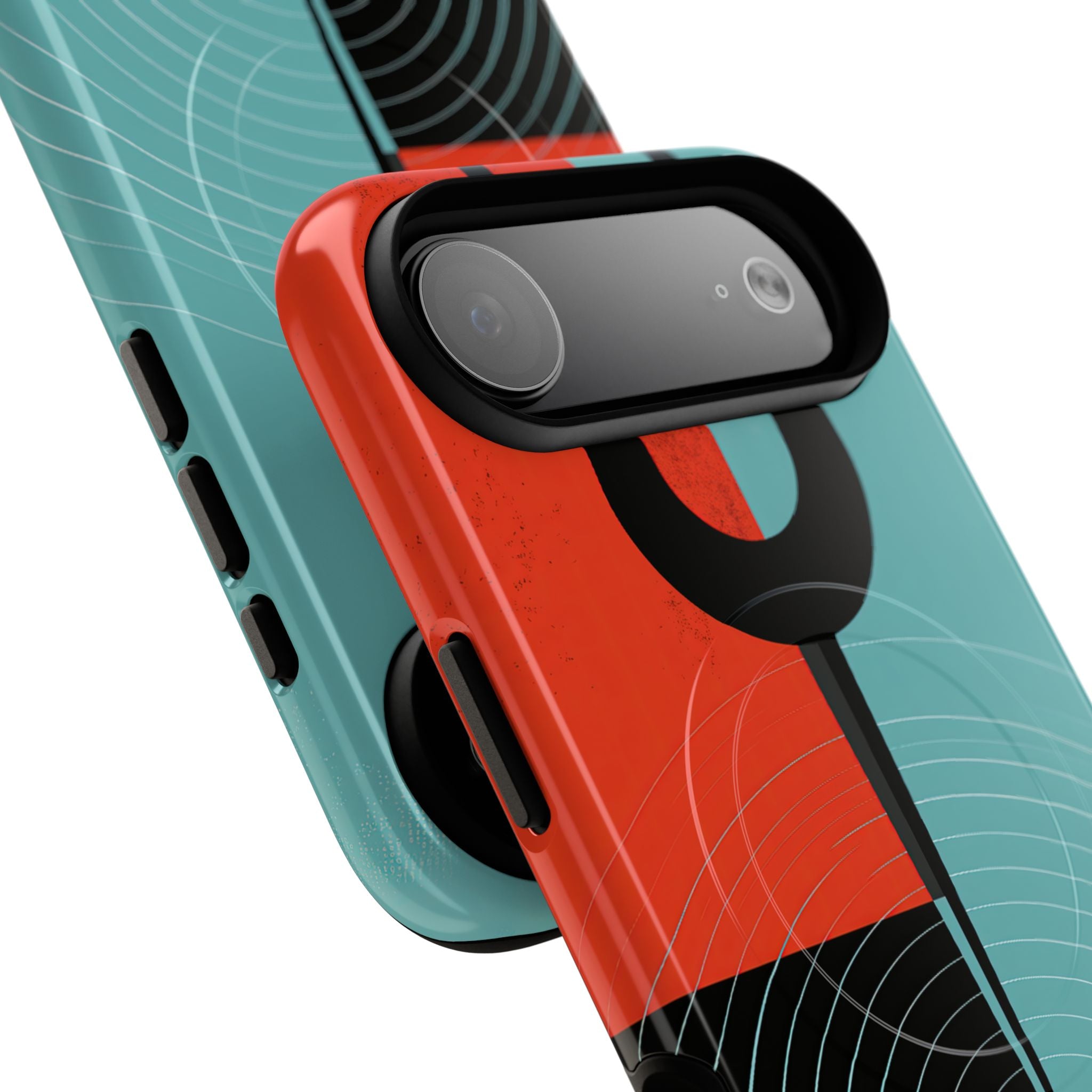 Teal Tough 2.0 Magsafe Phone Case for iPhone - Sonic Static Split