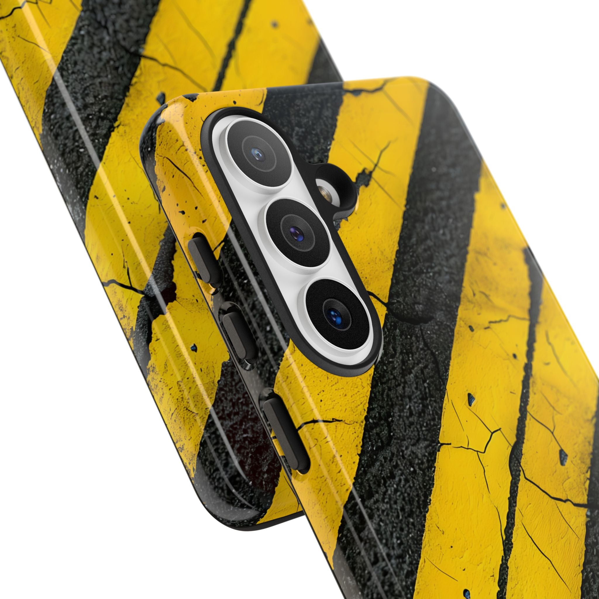 Cracked Hazard Stripes · Tough Handyhülle für Samsung