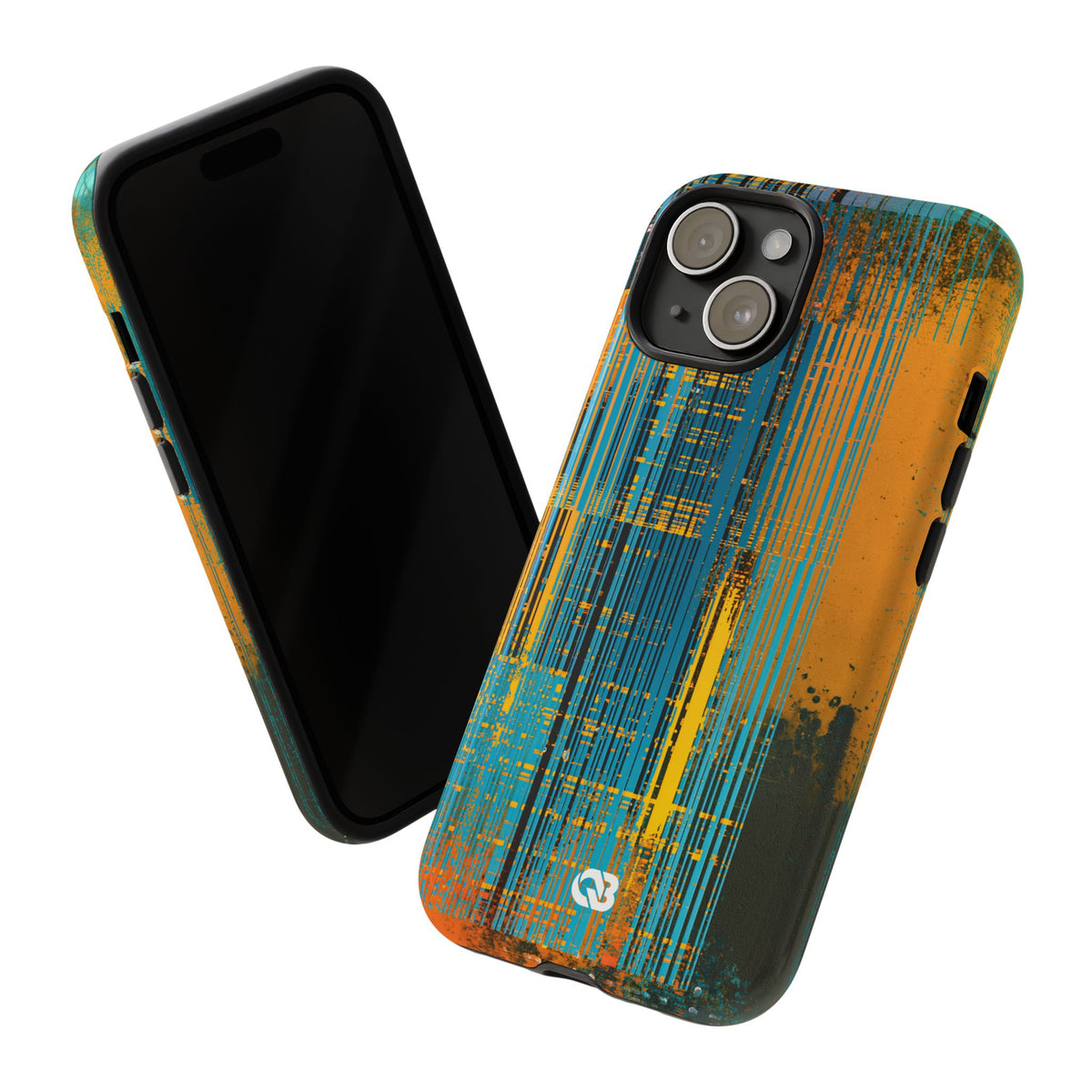 Cyber Glitch Stream · Tough Phone Case for iPhone · Teal
