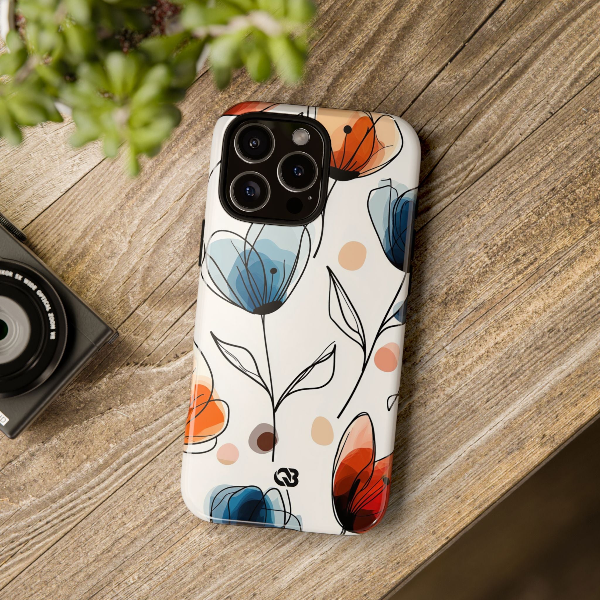 Ink Watercolor Tulips · Tough Case for iPhone