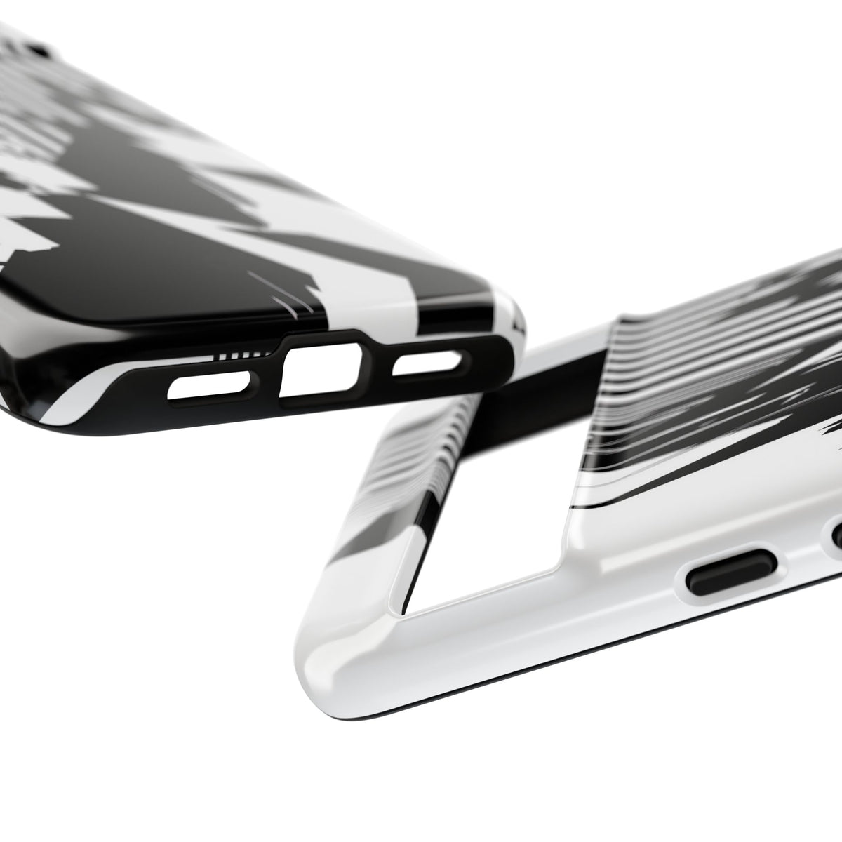 White Tough Phone Case for Google Pixel - Shattered Vector Spire