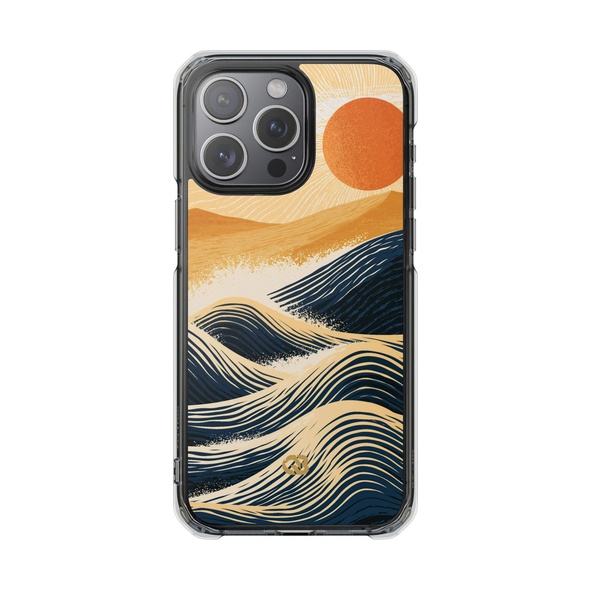 Blue Impact MagSafe Phone Case for iPhone - Kyoto Cresting Tide