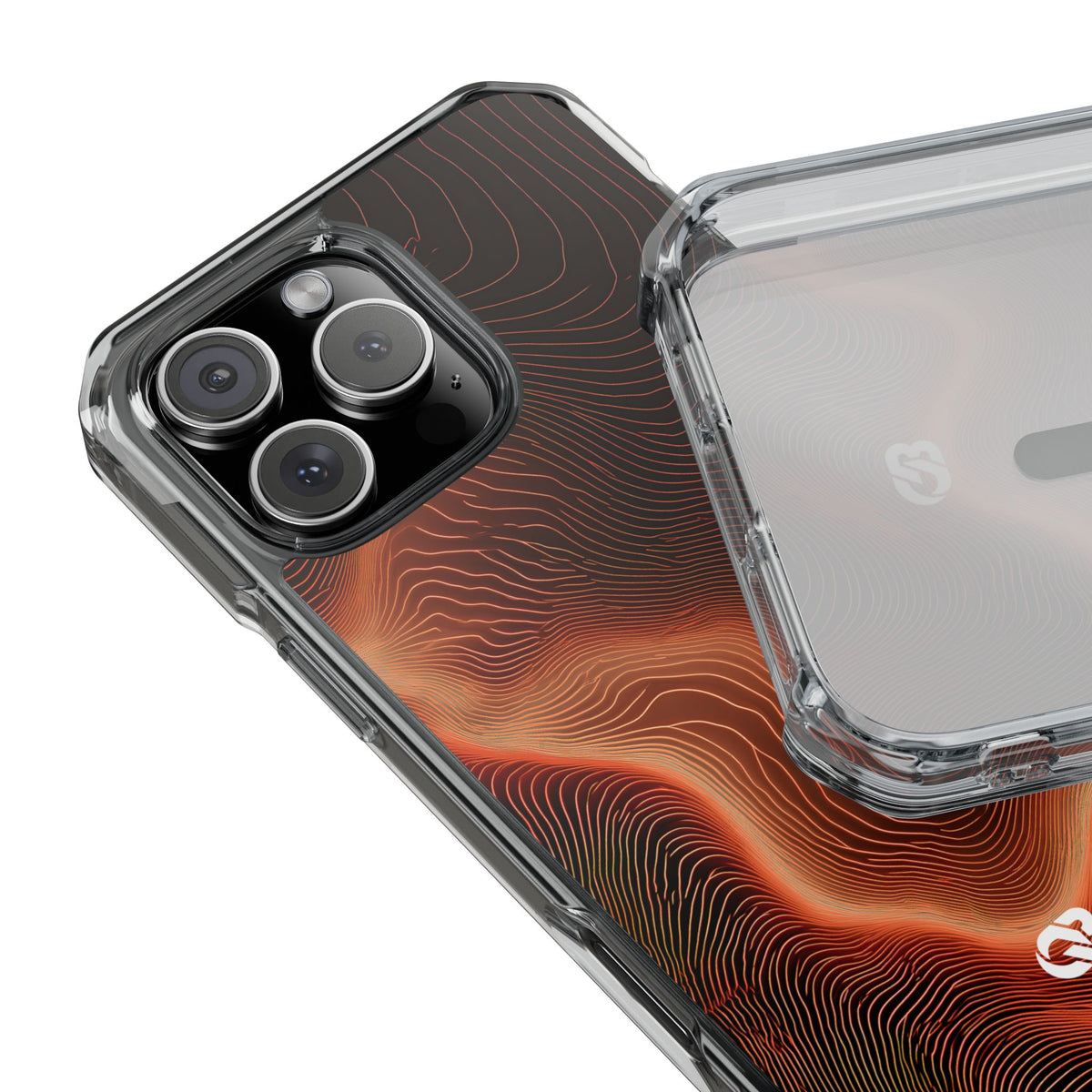 Caldera Ridge · Clear Impact Magnetic Phone Case for iPhone · Orange