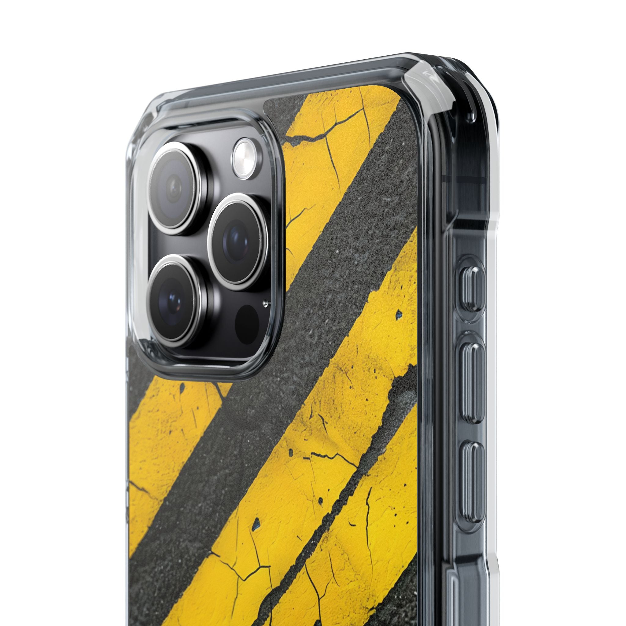 Cracked Hazard Stripes · Impact Custodia per iPhone · Magsafe