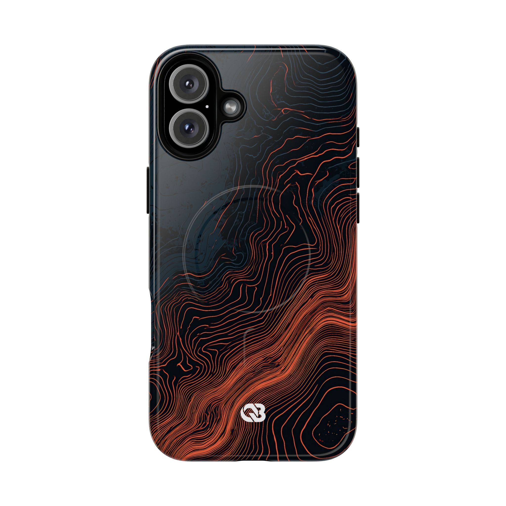 Black Tough 2.0 Magsafe Phone Case for iPhone - Volcanic Basalt Map