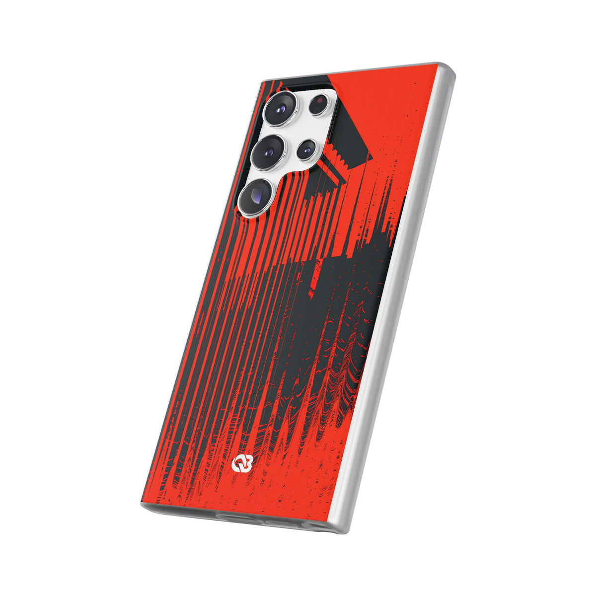 Red Lite Phone Case for Samsung - Crimson Brutalist Distortion