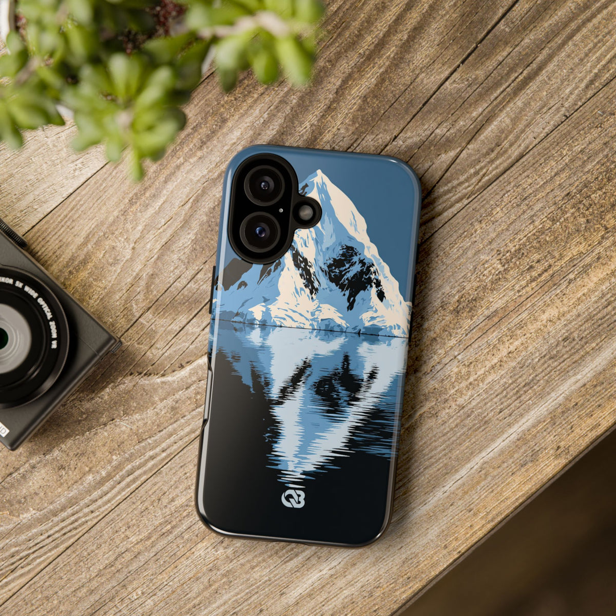 Blue Tough Phone Case for iPhone - Arctic Summit Mirror