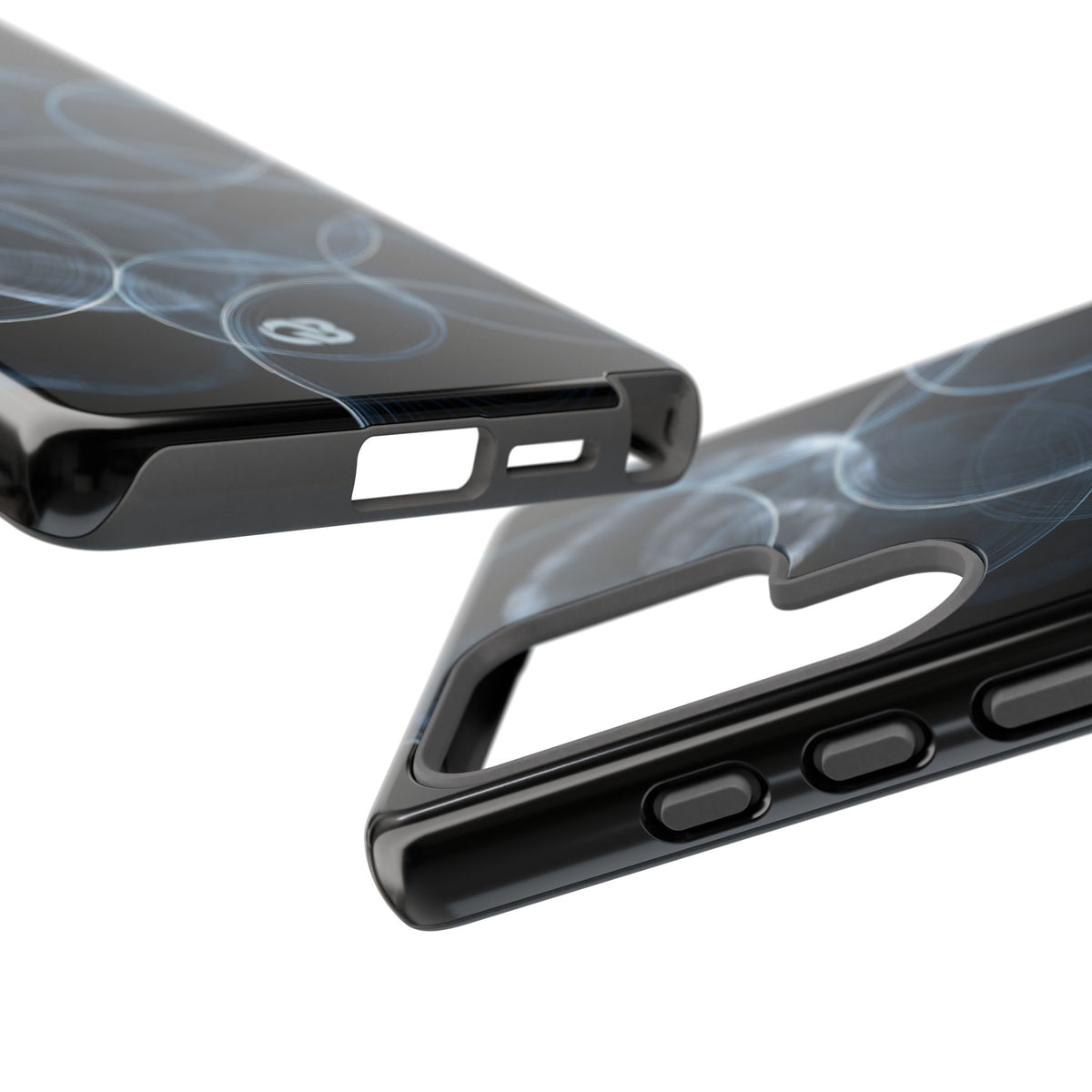 Blue Tough Phone Case for Samsung - Cyan Pulse Ripple
