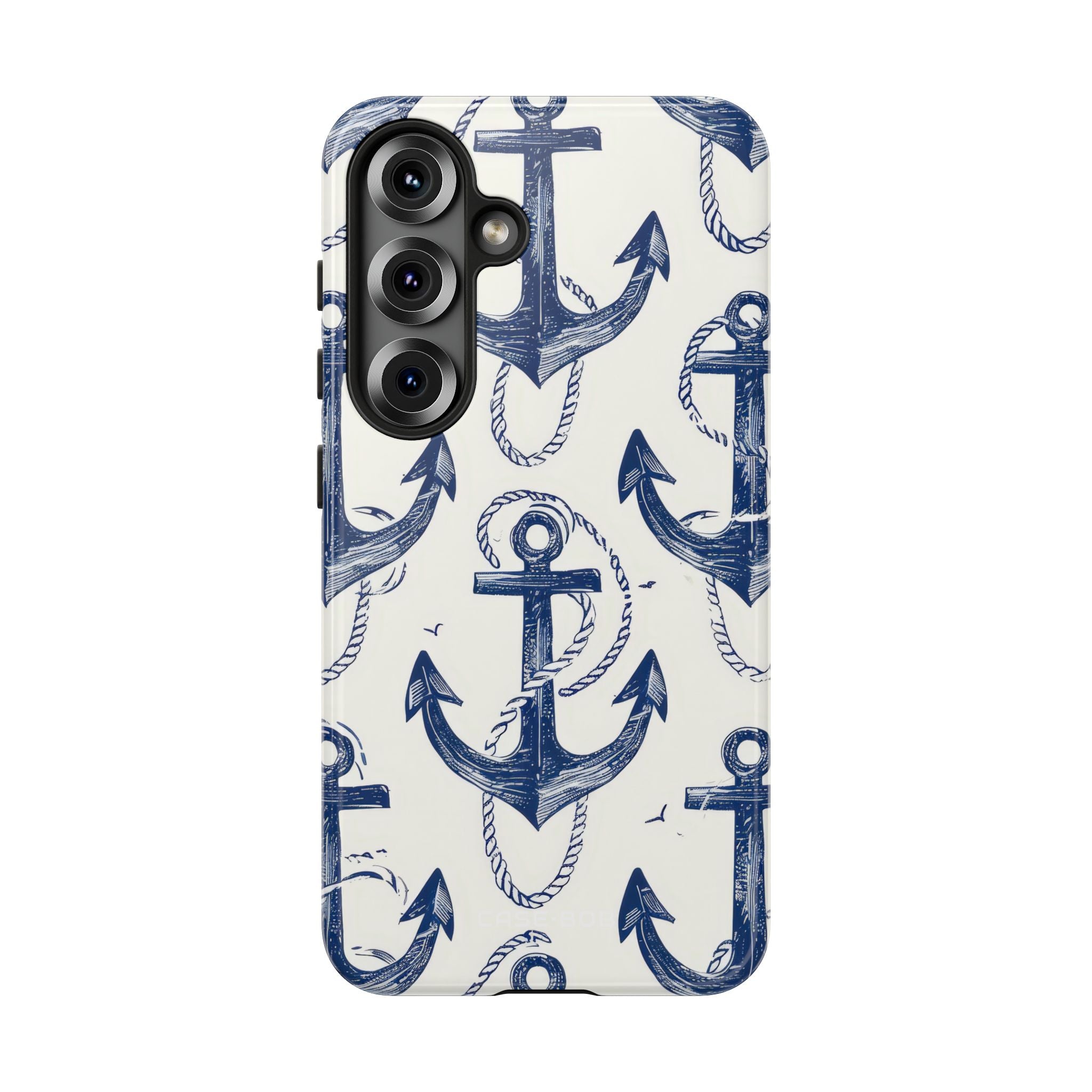 Navy Anker Schlaufe Samsung S25 Case - Tough